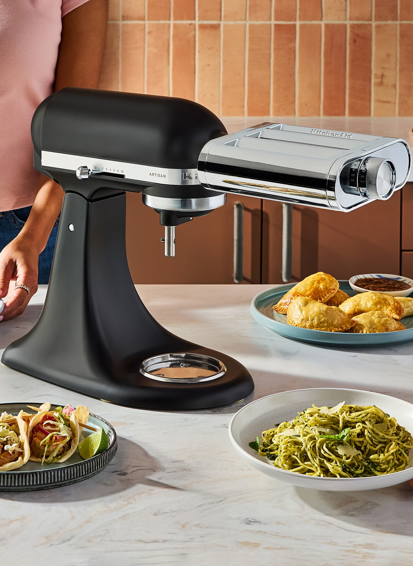 KitchenAid 3-in-1-pastahulpstuk 5KSM3MPA: ZILVER