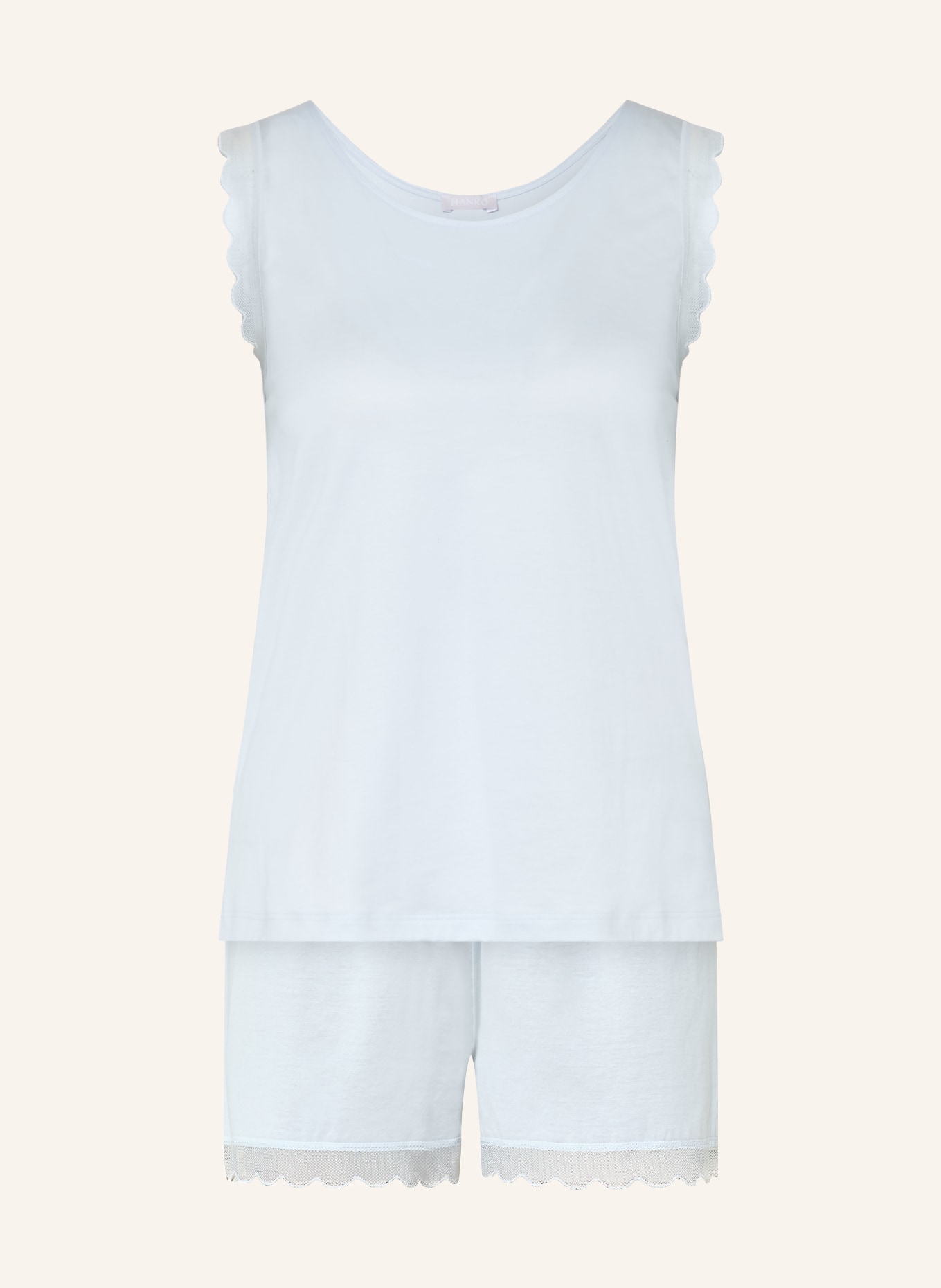 HANRO Shorty-Schlafanzug INAYA: HELLBLAU