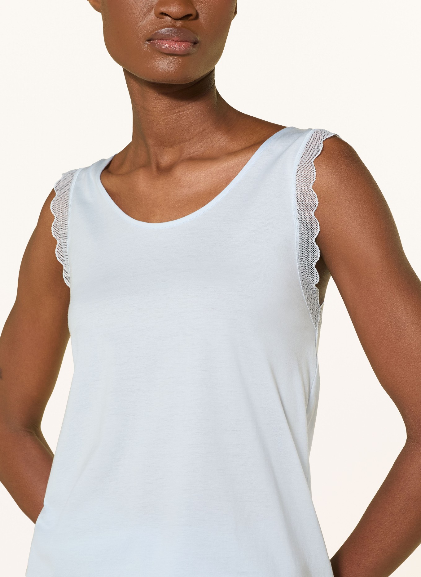 HANRO Shorty-Schlafanzug INAYA: HELLBLAU