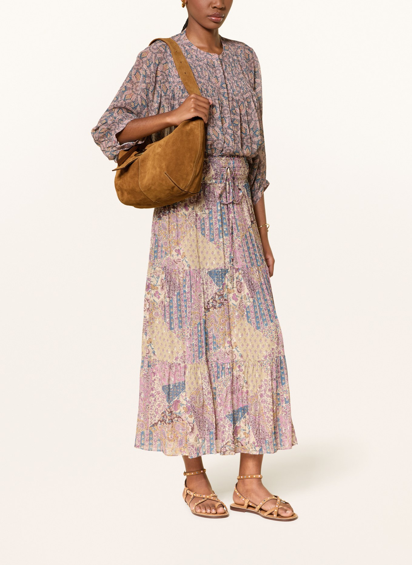 ba&sh Taška přes rameno YOUYOU: KOŇAKOVÁ / ZLATÁ