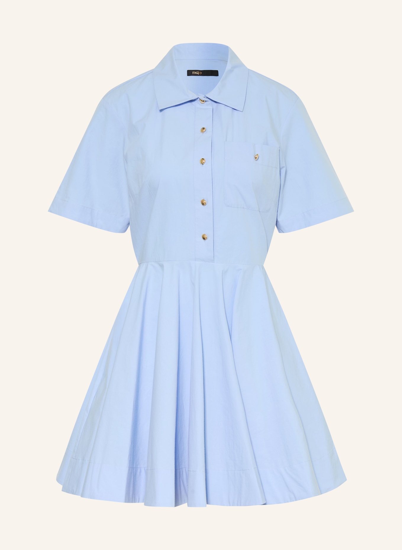 maje Hemdblusenkleid: HELLBLAU