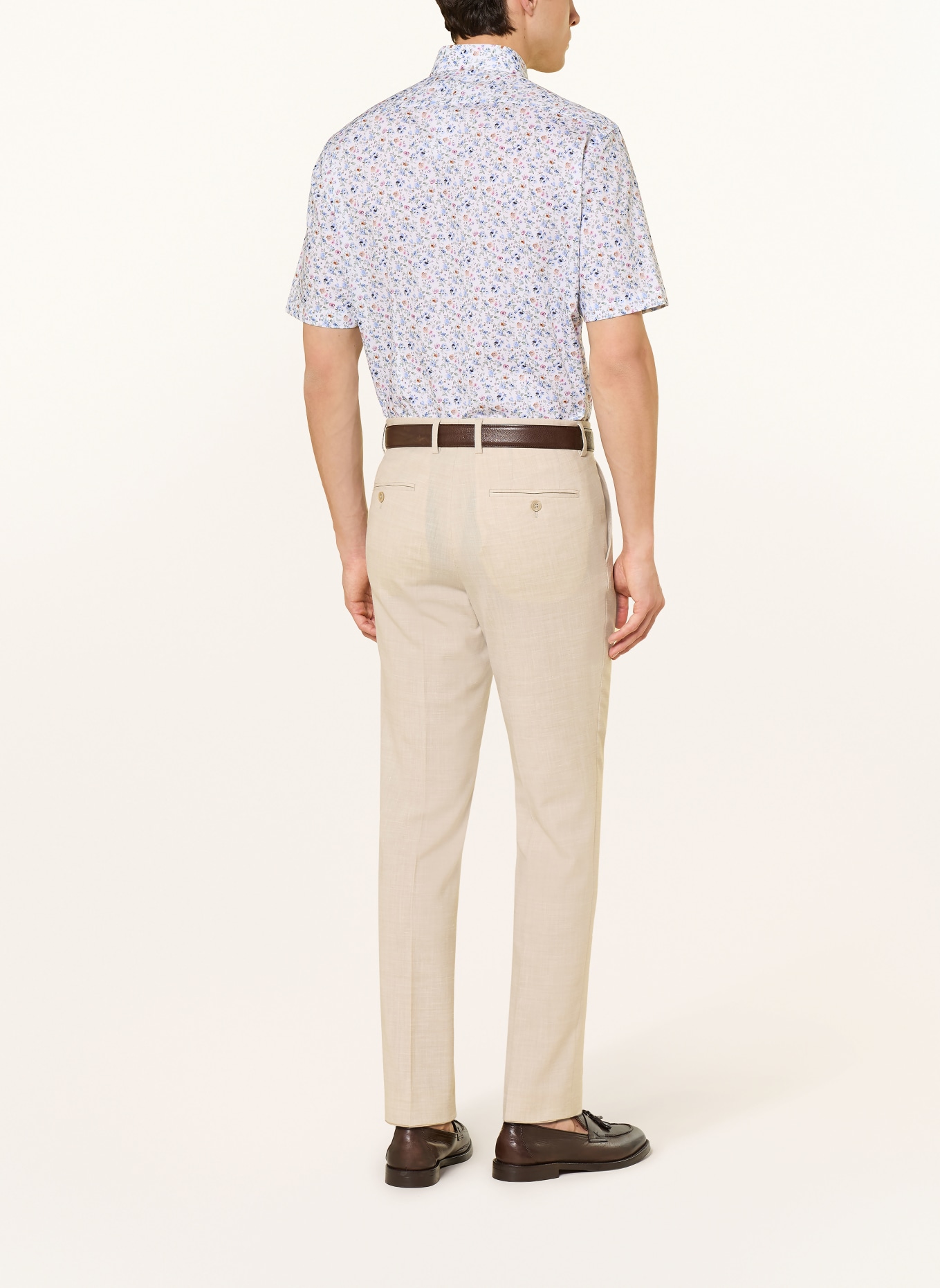 OLYMP Kurzarm-Hemd Luxor comfort fit: WEISS / HELLROSA / HELLBLAU