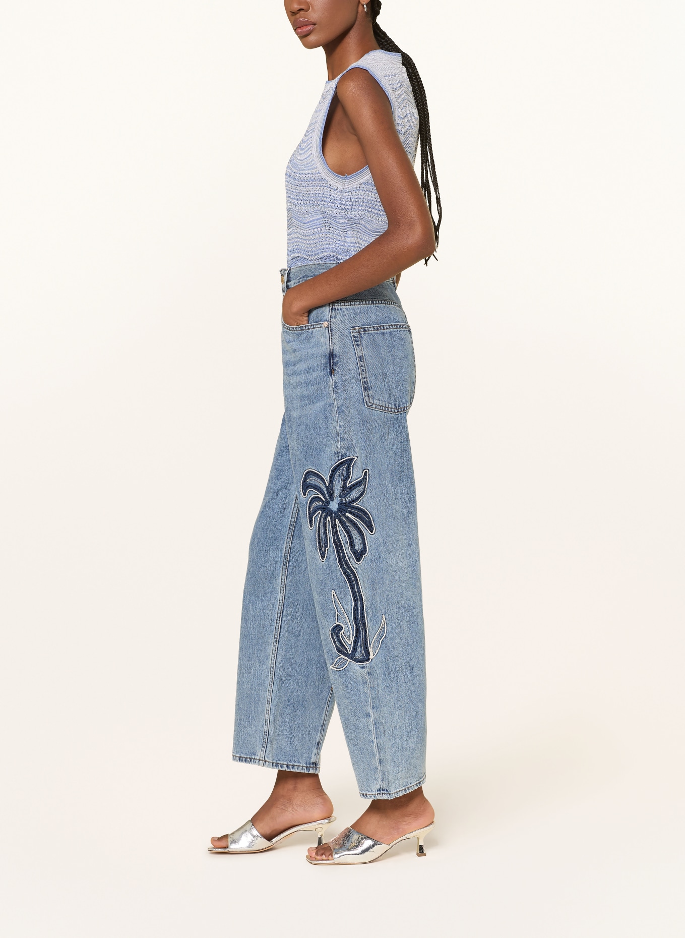 SANDRO Barrel Jeans: 4785 BLUE JEAN