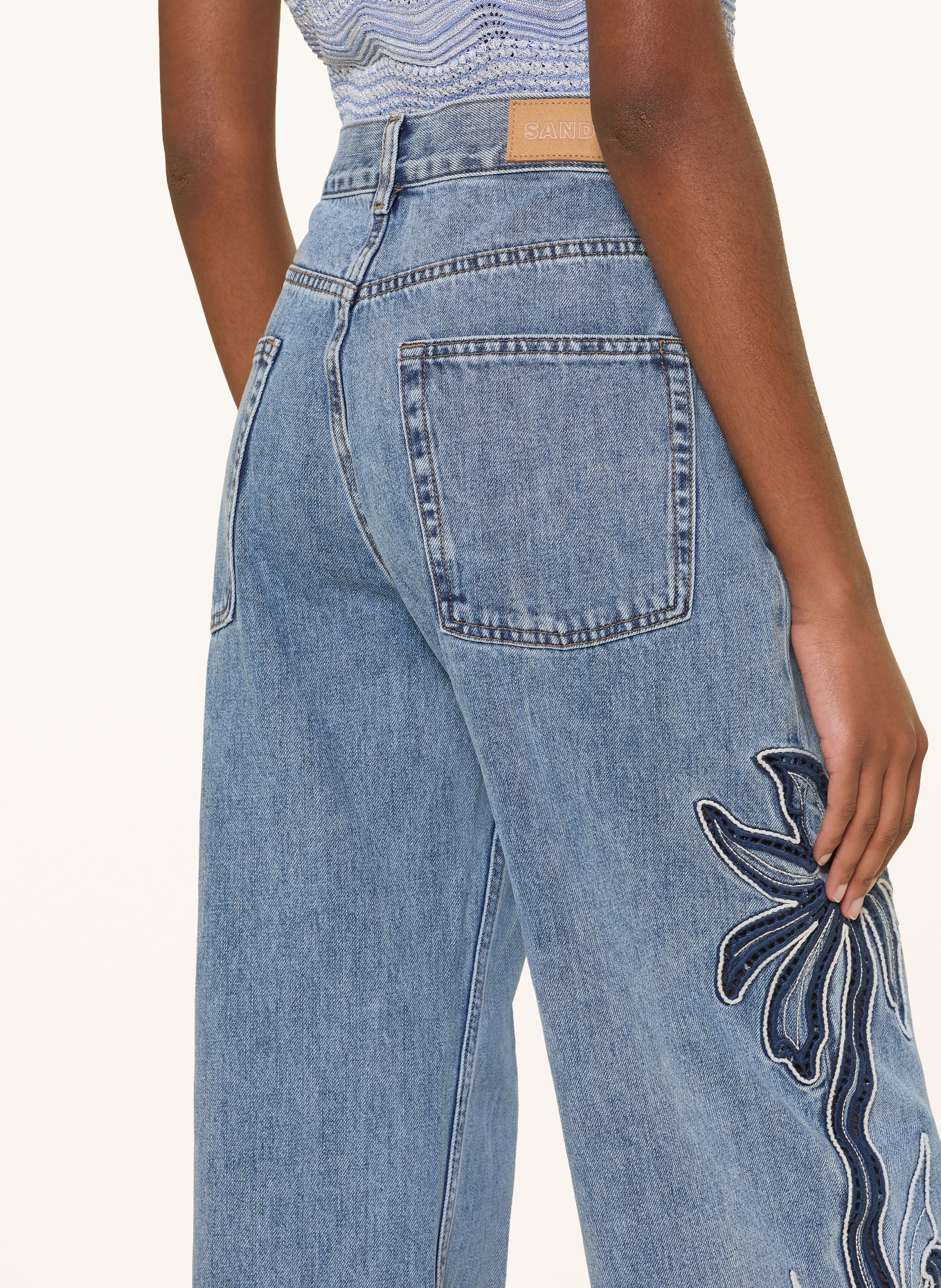 SANDRO Barrel Jeans: 4785 BLUE JEAN