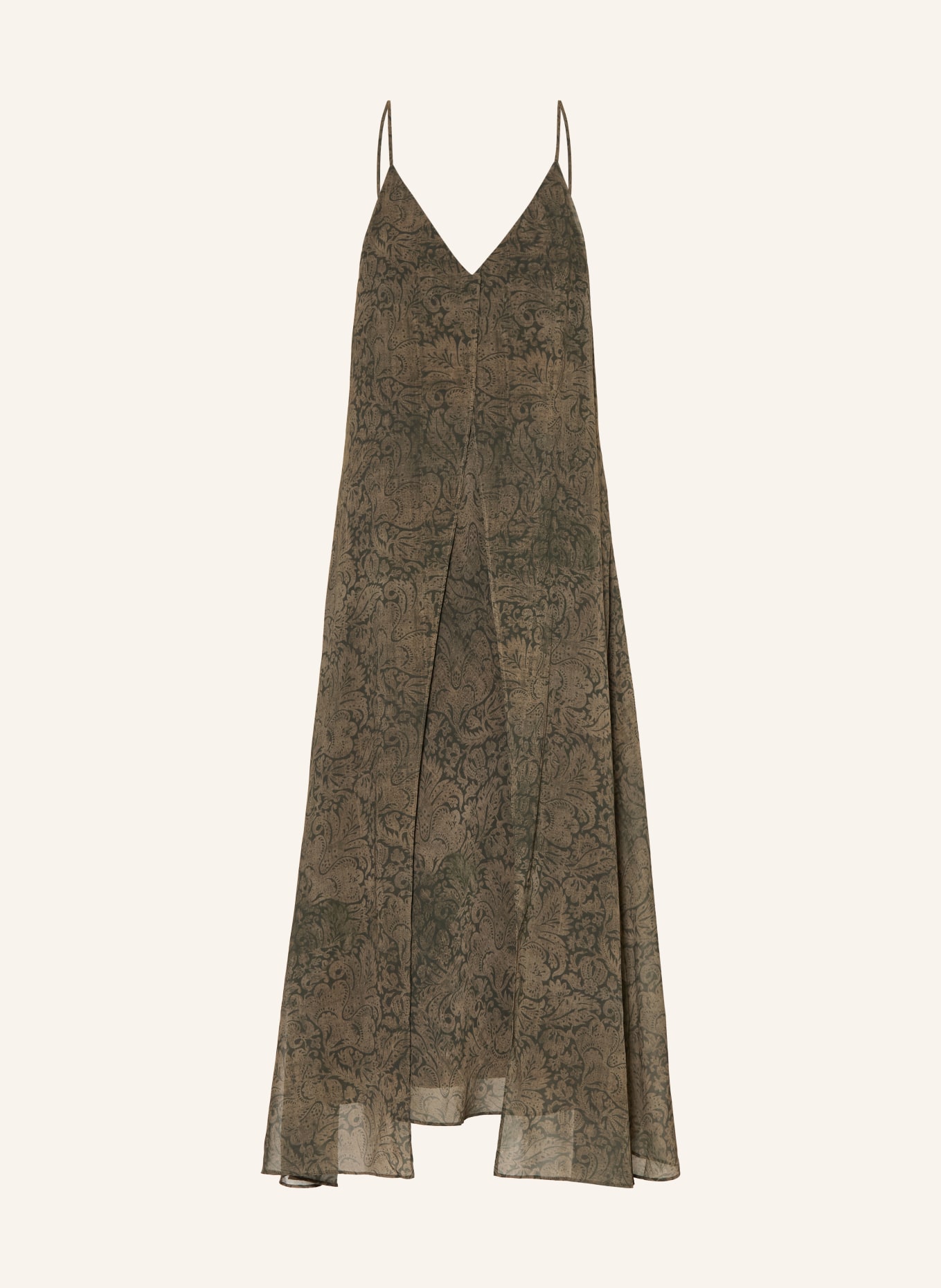 ALLSAINTS Robe VANDA: GROEN / CHAMEAU