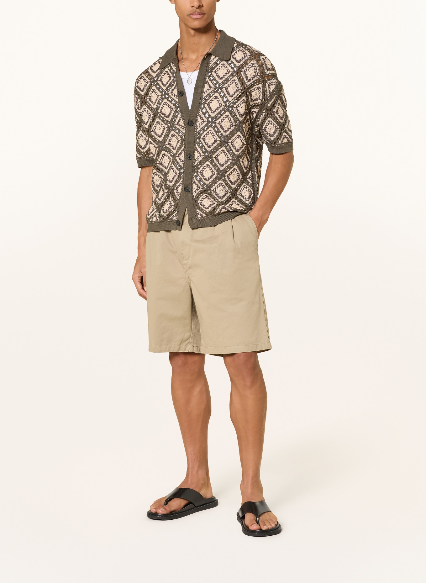 ALLSAINTS Vest MORENA: OLIJF / ECRU