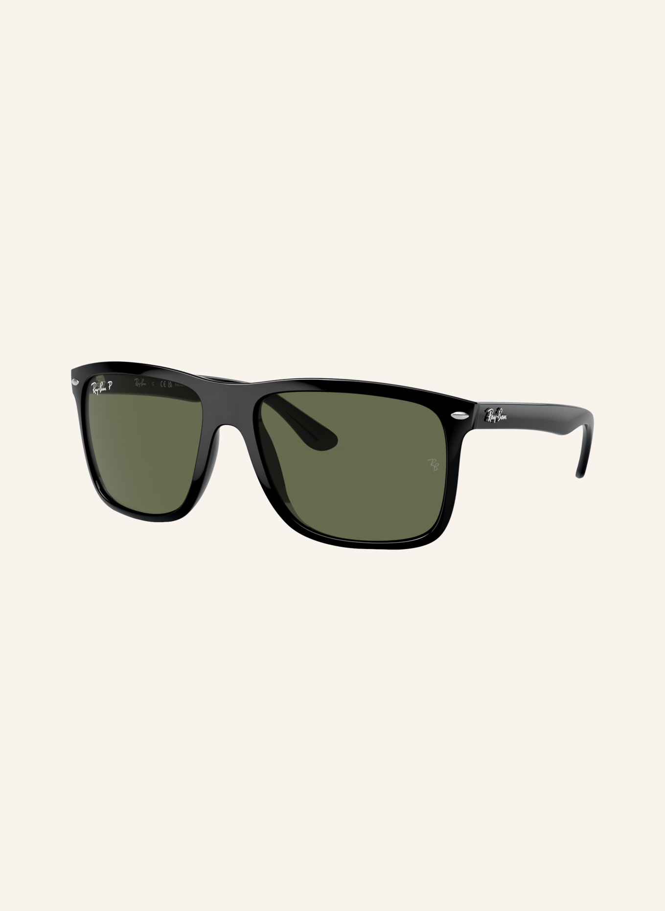 Ray-Ban Zonnebril RB4547: ZWART/GROEN GEPOLARISEERD