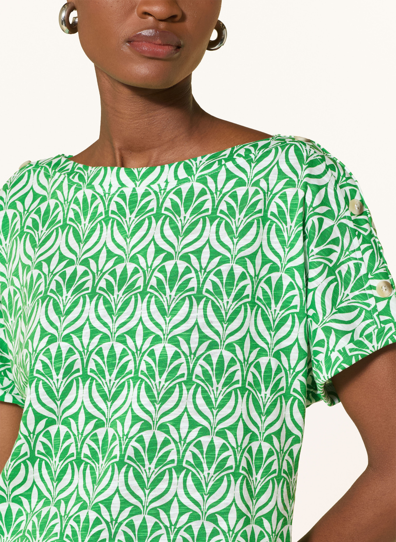 Phase Eight T-Shirt SUZIE: GRÜN / WEISS