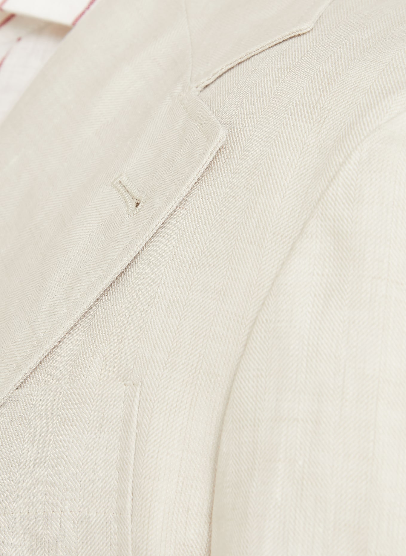 BRUNELLO CUCINELLI Veste en lin coupe ajustée: CRÈME