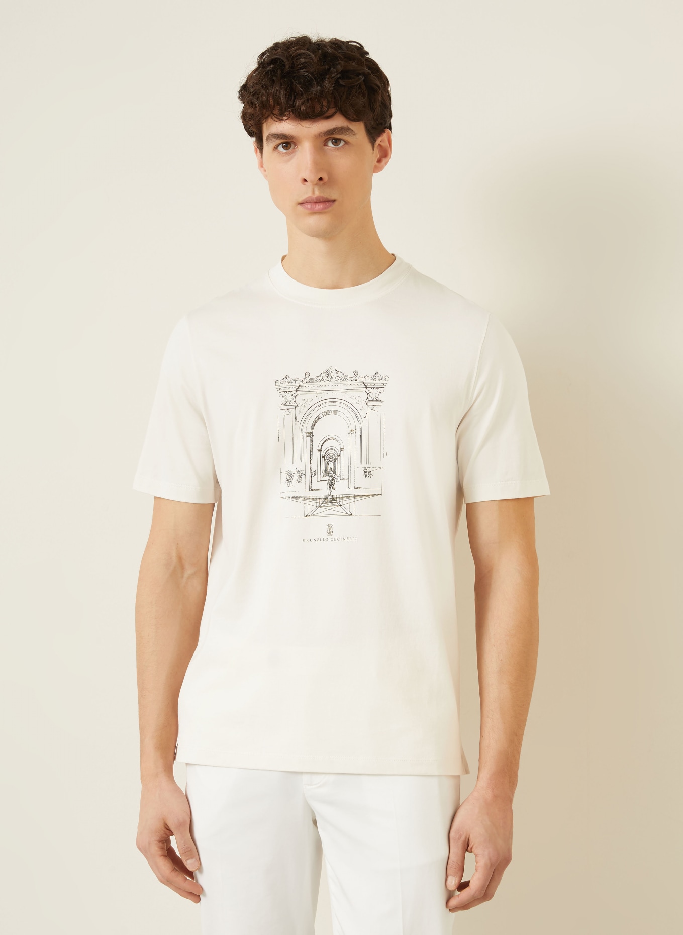 BRUNELLO CUCINELLI T-shirt: CREAM