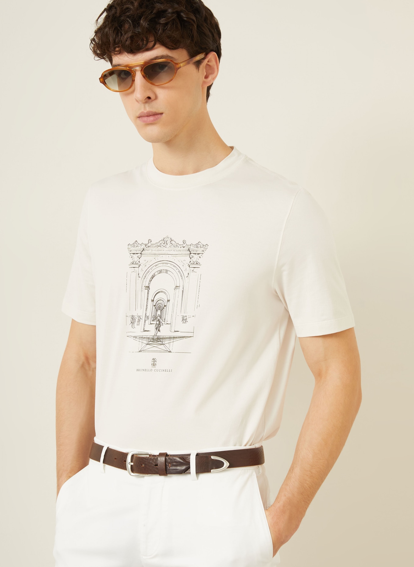 BRUNELLO CUCINELLI T-shirt: CREAM
