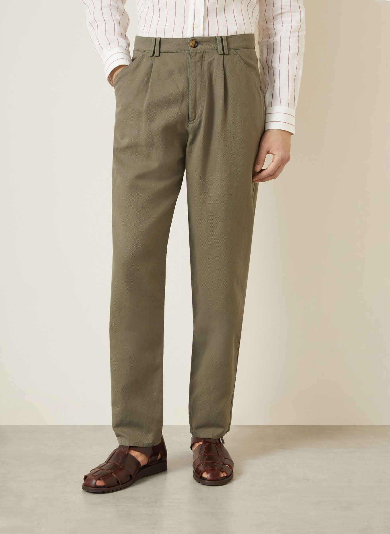 BRUNELLO CUCINELLI Regular-fit pants: KHAKI