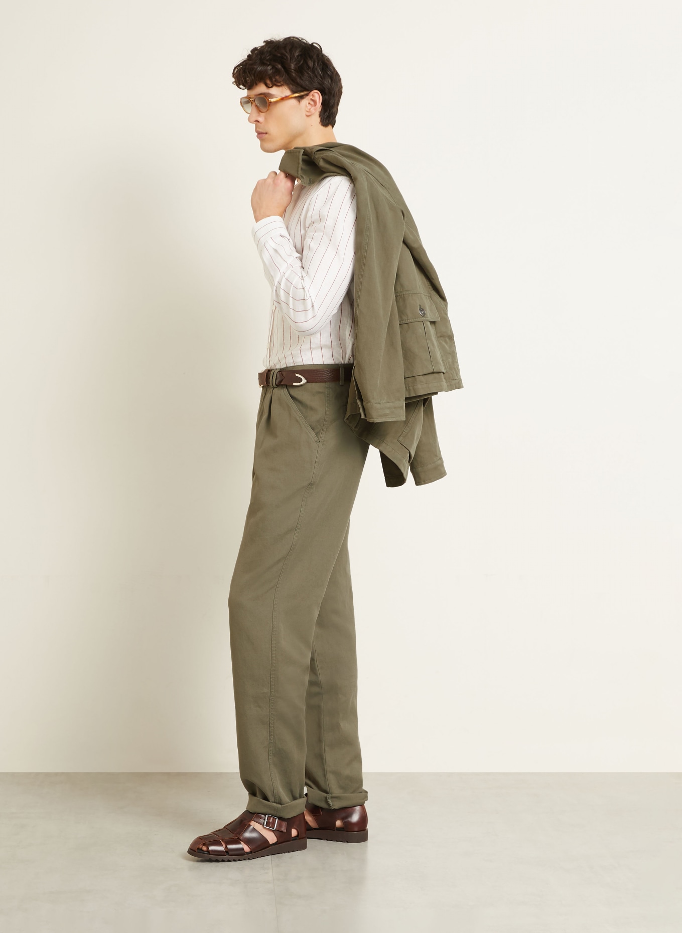 BRUNELLO CUCINELLI Regular-fit pants: KHAKI