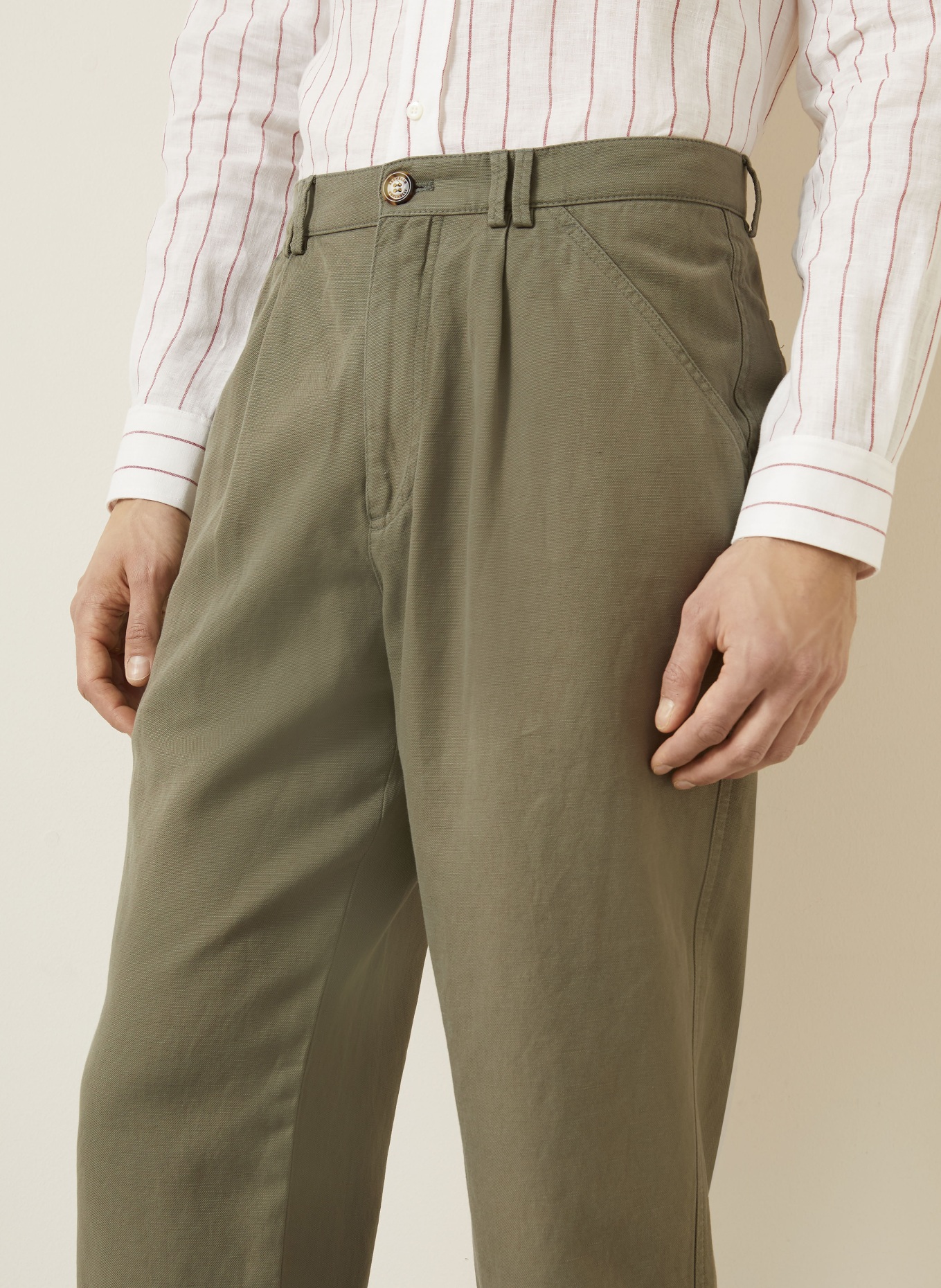 BRUNELLO CUCINELLI Regular-fit pants: KHAKI