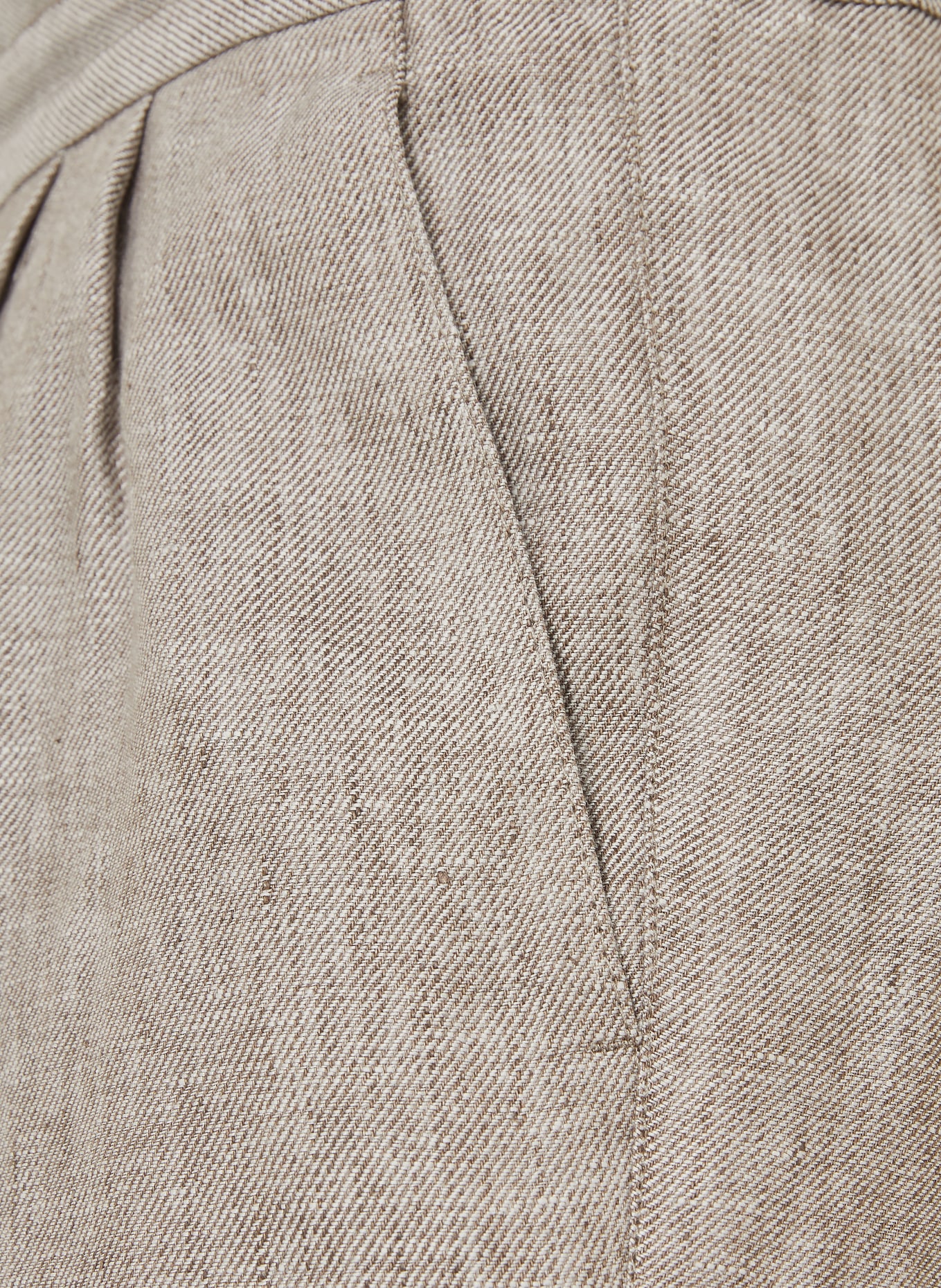 BRUNELLO CUCINELLI Regular-fit chinos with linen: BROWN