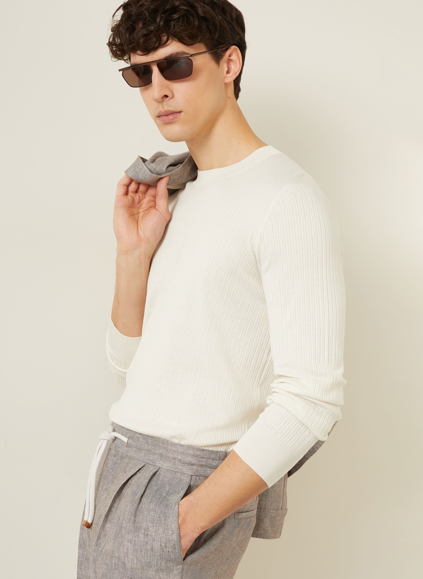 BRUNELLO CUCINELLI Sweater: CREAM