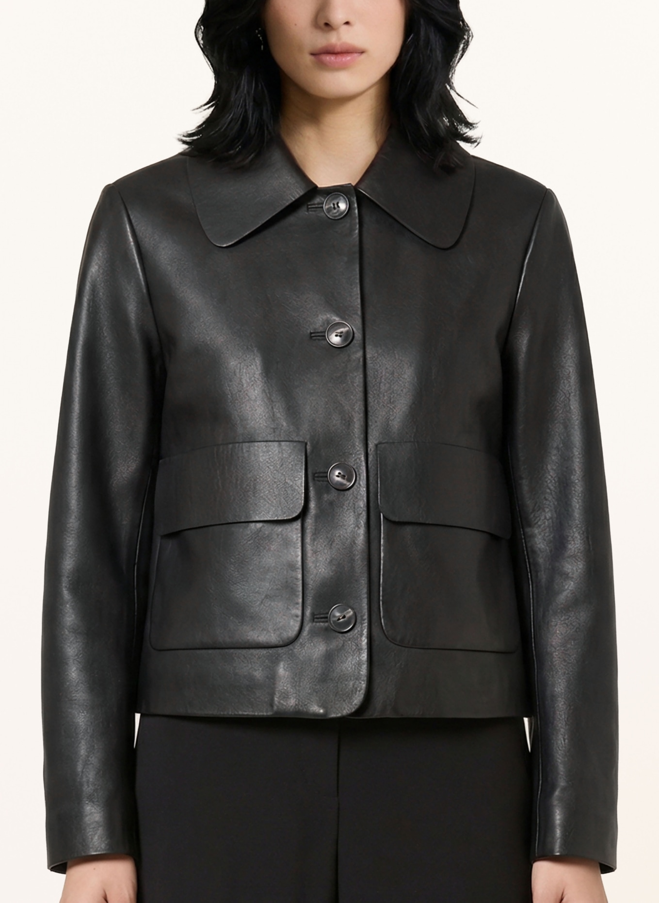 RICANO Veste en cuir PALOMA: NOIR