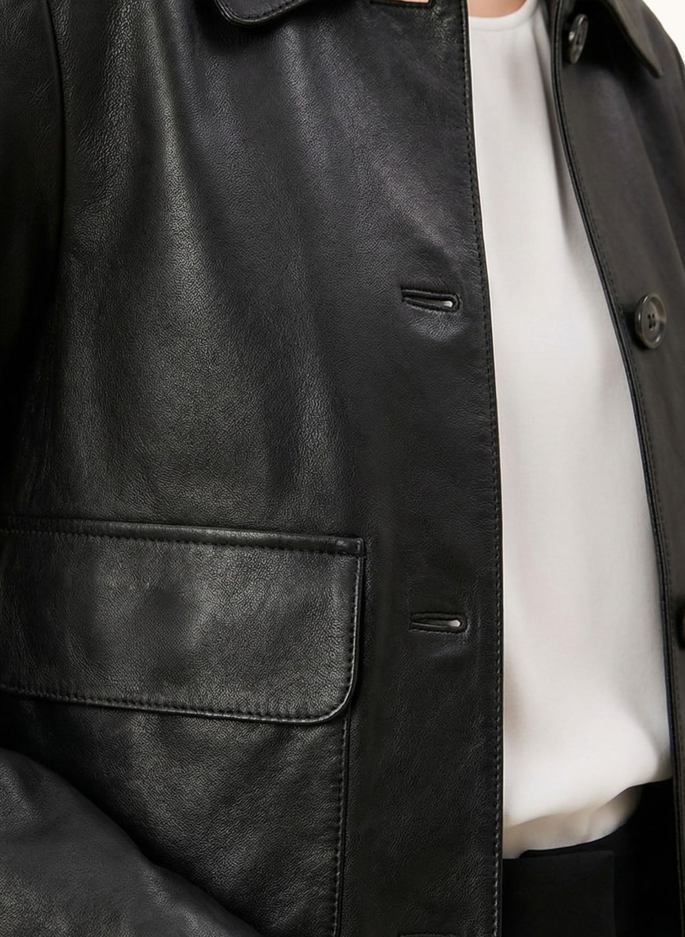 RICANO Veste en cuir PALOMA: NOIR