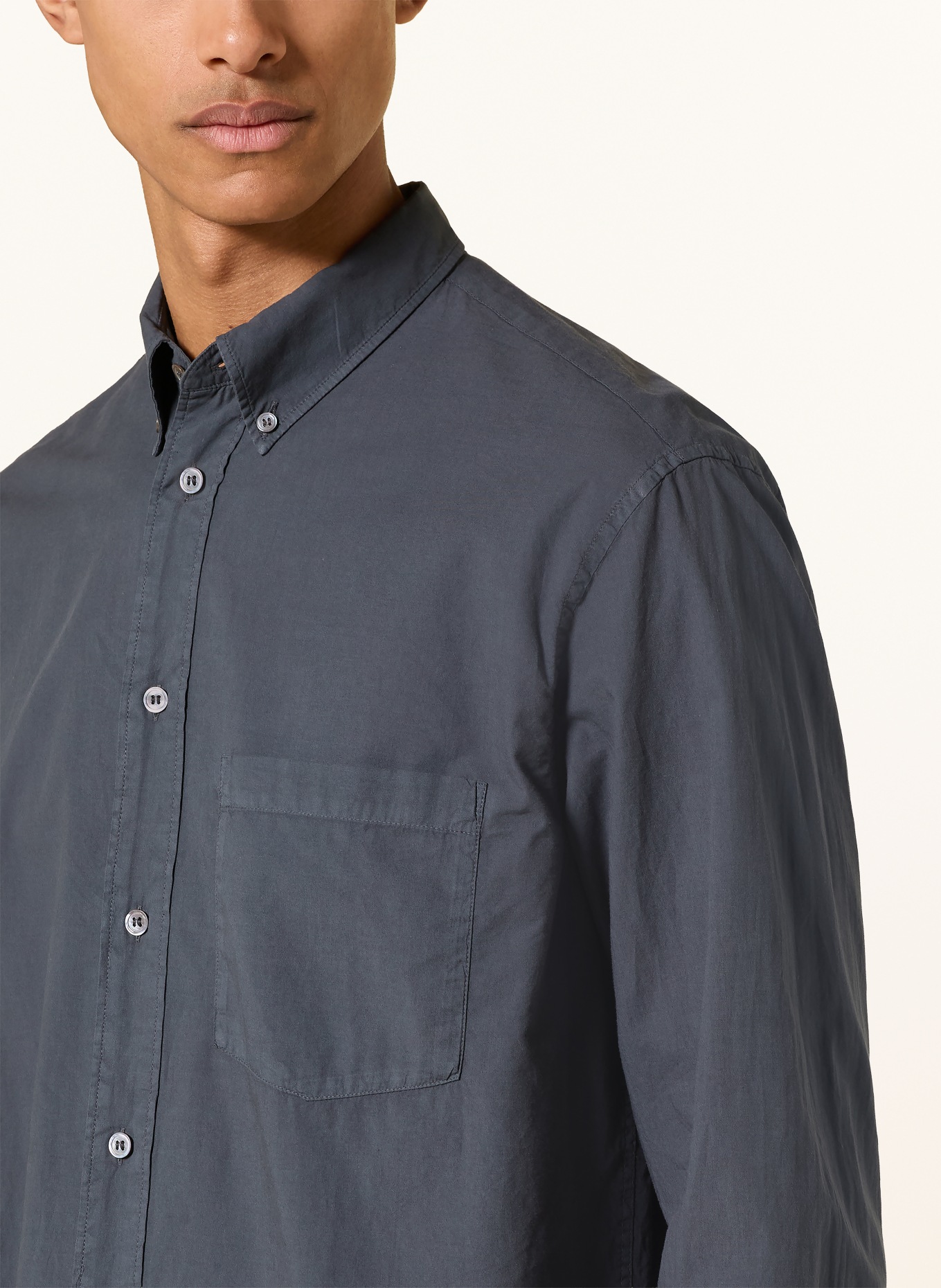 ARKET Overhemd BALMAR Relaxed Fit: DONKERBLAUW