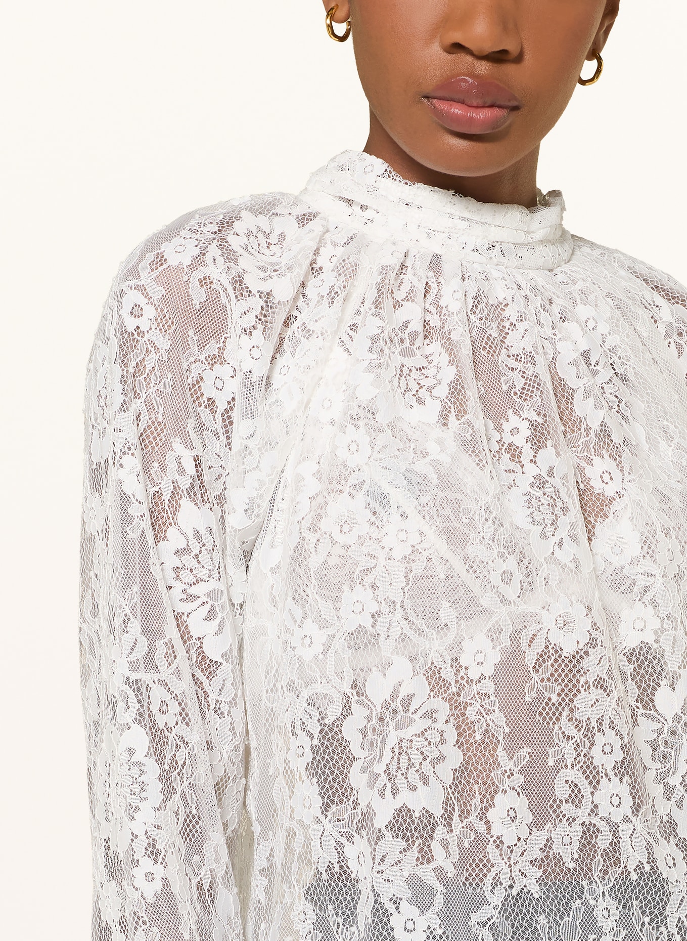 self-portrait Chemisier en dentelle: BLANC