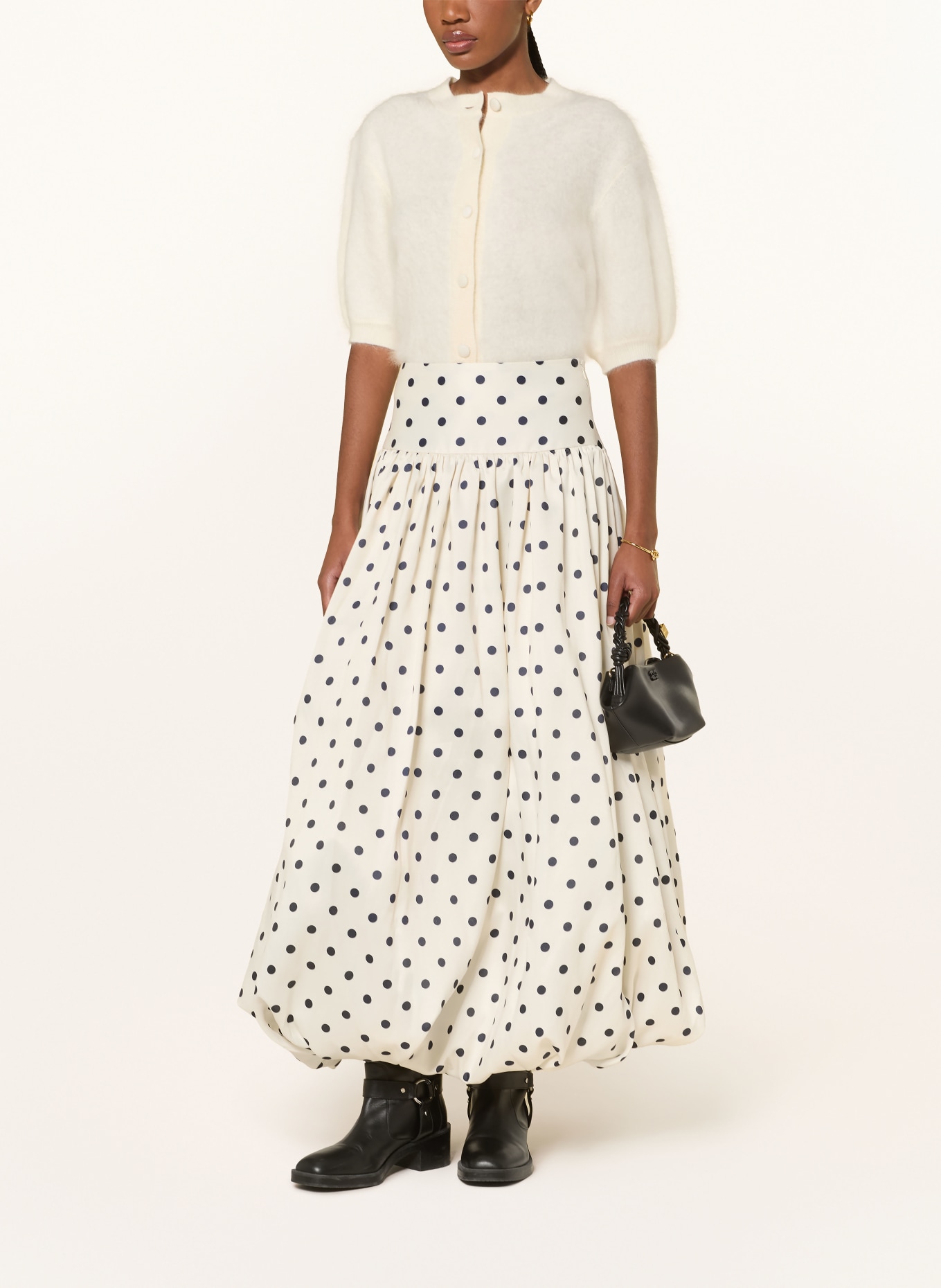 self-portrait Skirt: CREAM / BLACK