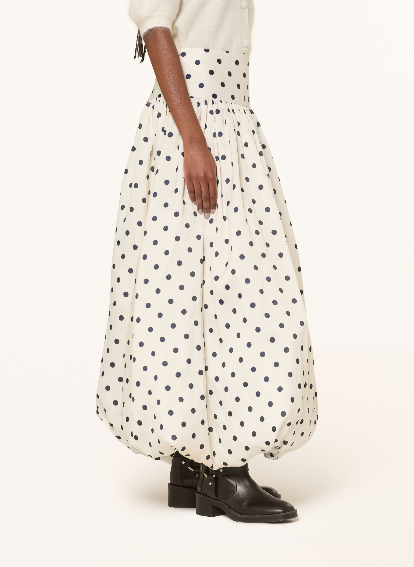 self-portrait Skirt: CREAM / BLACK