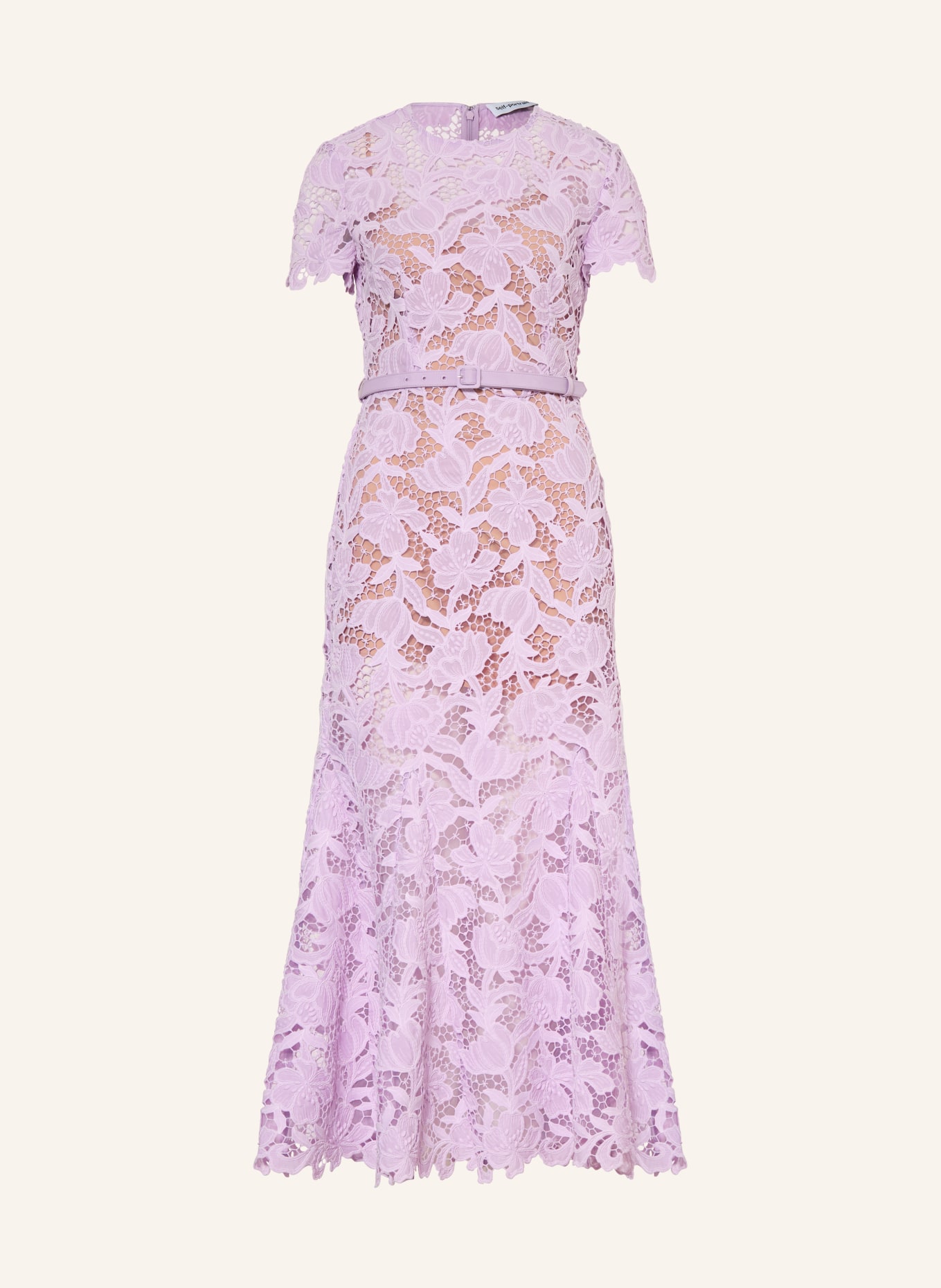 self-portrait Lace-up dress: LIGHT PURPLE