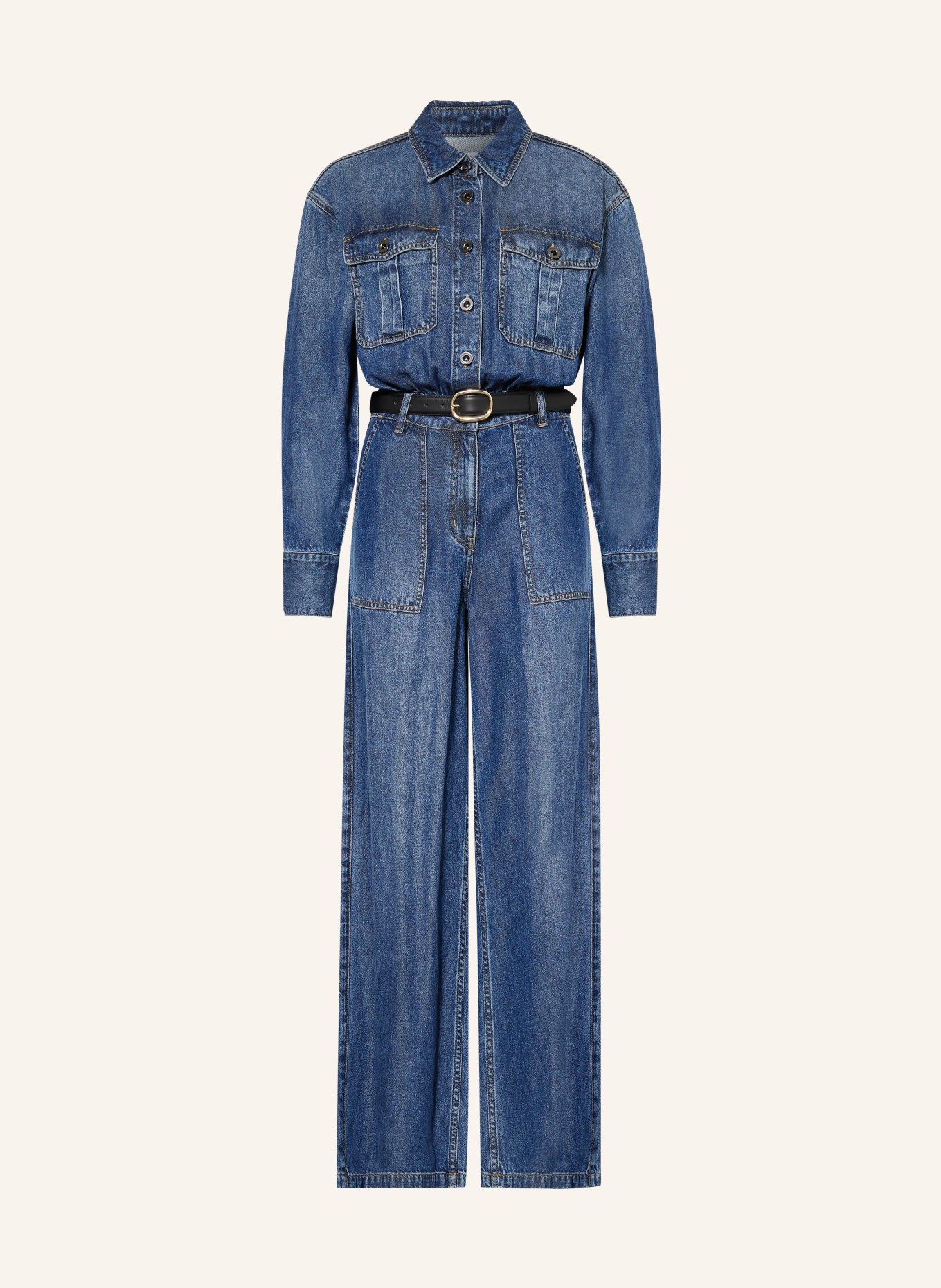 self-portrait Jeans-Jumpsuit: DUNKELBLAU