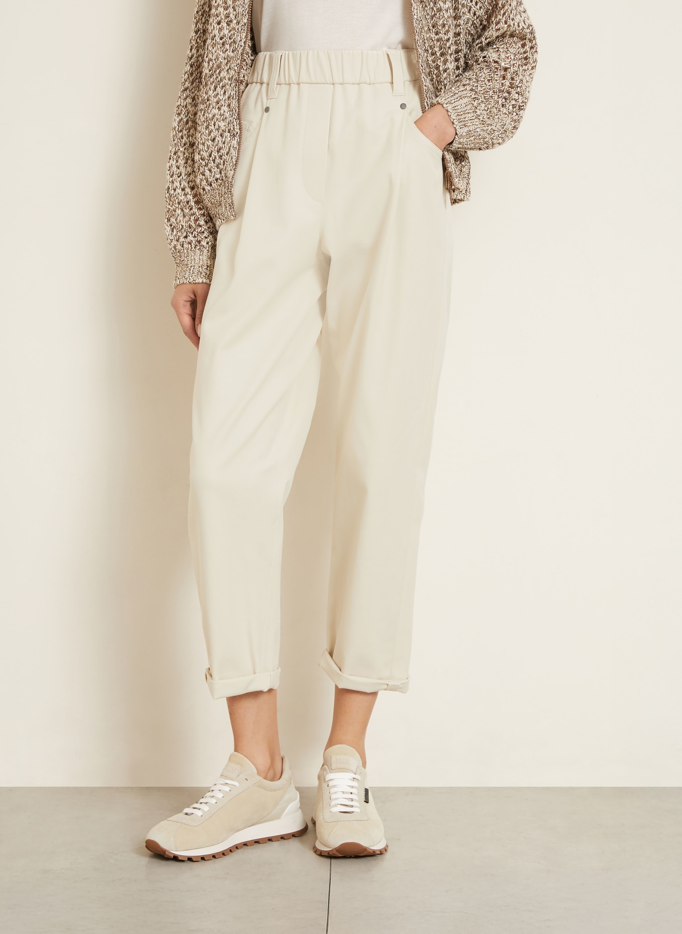 BRUNELLO CUCINELLI Hose: ECRU