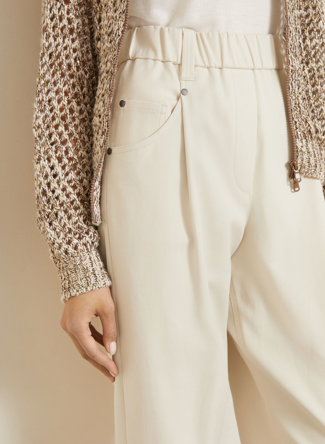 BRUNELLO CUCINELLI Hose: ECRU