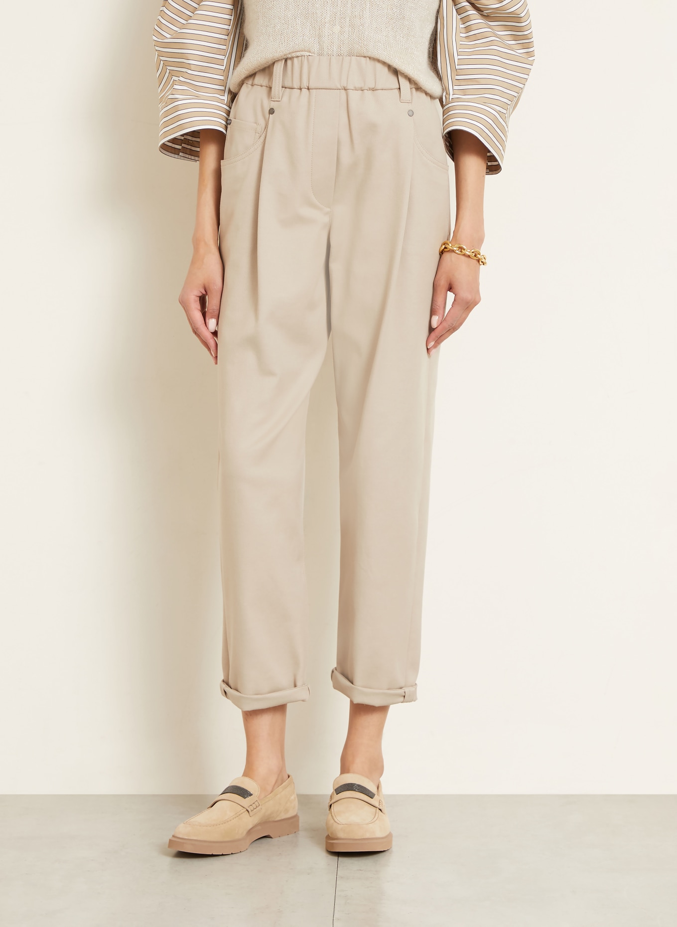 BRUNELLO CUCINELLI Hose: BEIGE