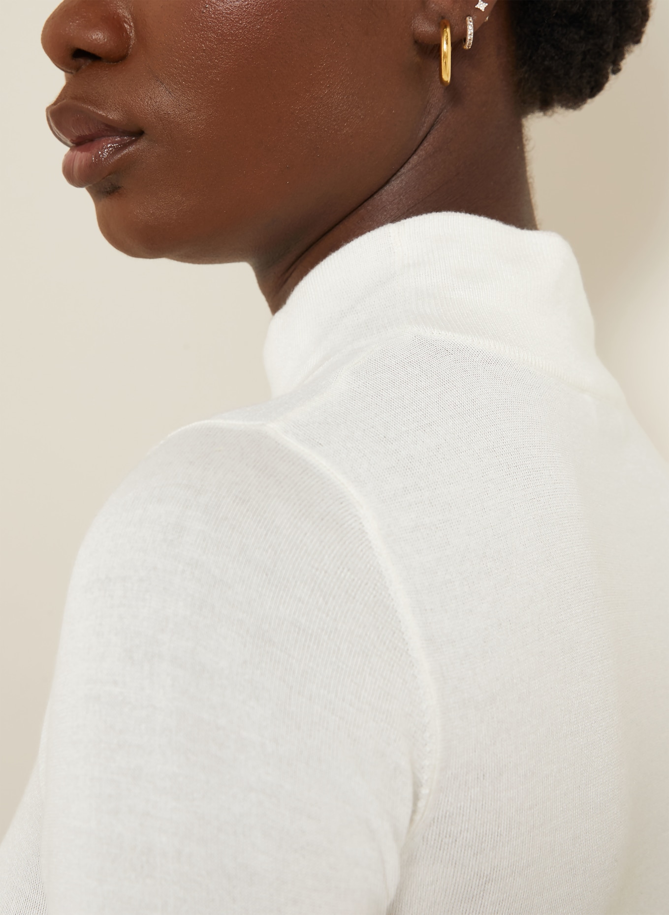 BRUNELLO CUCINELLI Cashmere and silk knit sweater: WHITE