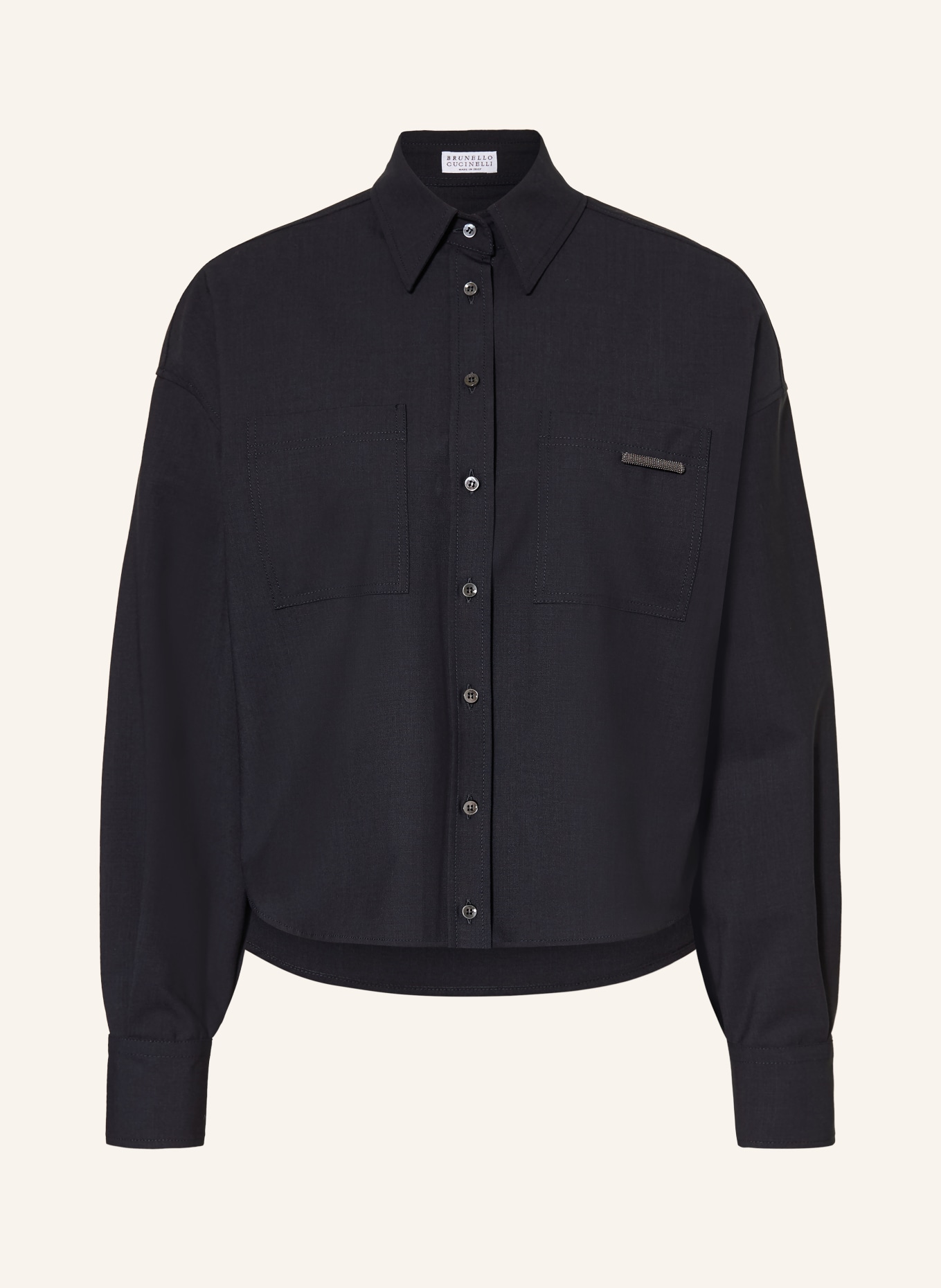 BRUNELLO CUCINELLI Hemdbluse: DUNKELBLAU