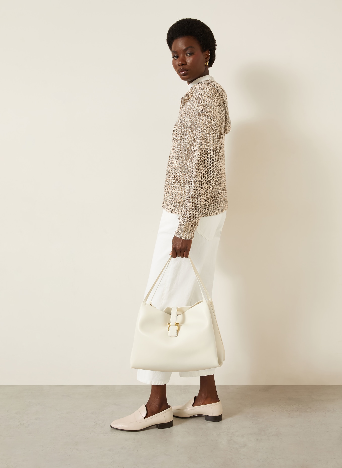 BRUNELLO CUCINELLI Cardigan made of linen and silk: LIGHT BROWN / GOLD / DARK BROWN