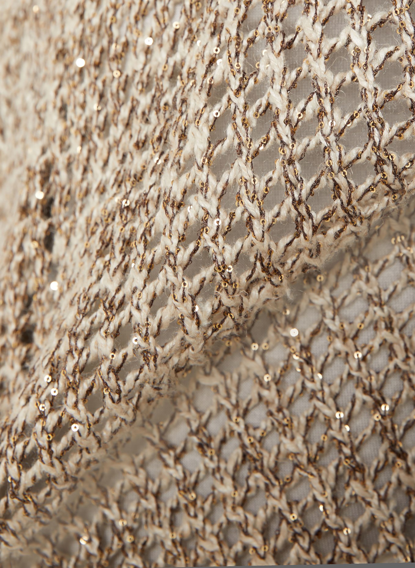 BRUNELLO CUCINELLI Cardigan made of linen and silk: LIGHT BROWN / GOLD / DARK BROWN