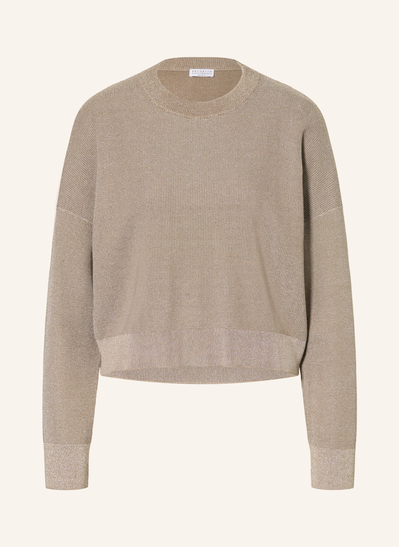 BRUNELLO CUCINELLI Sweater with glitter yarn: GRAY