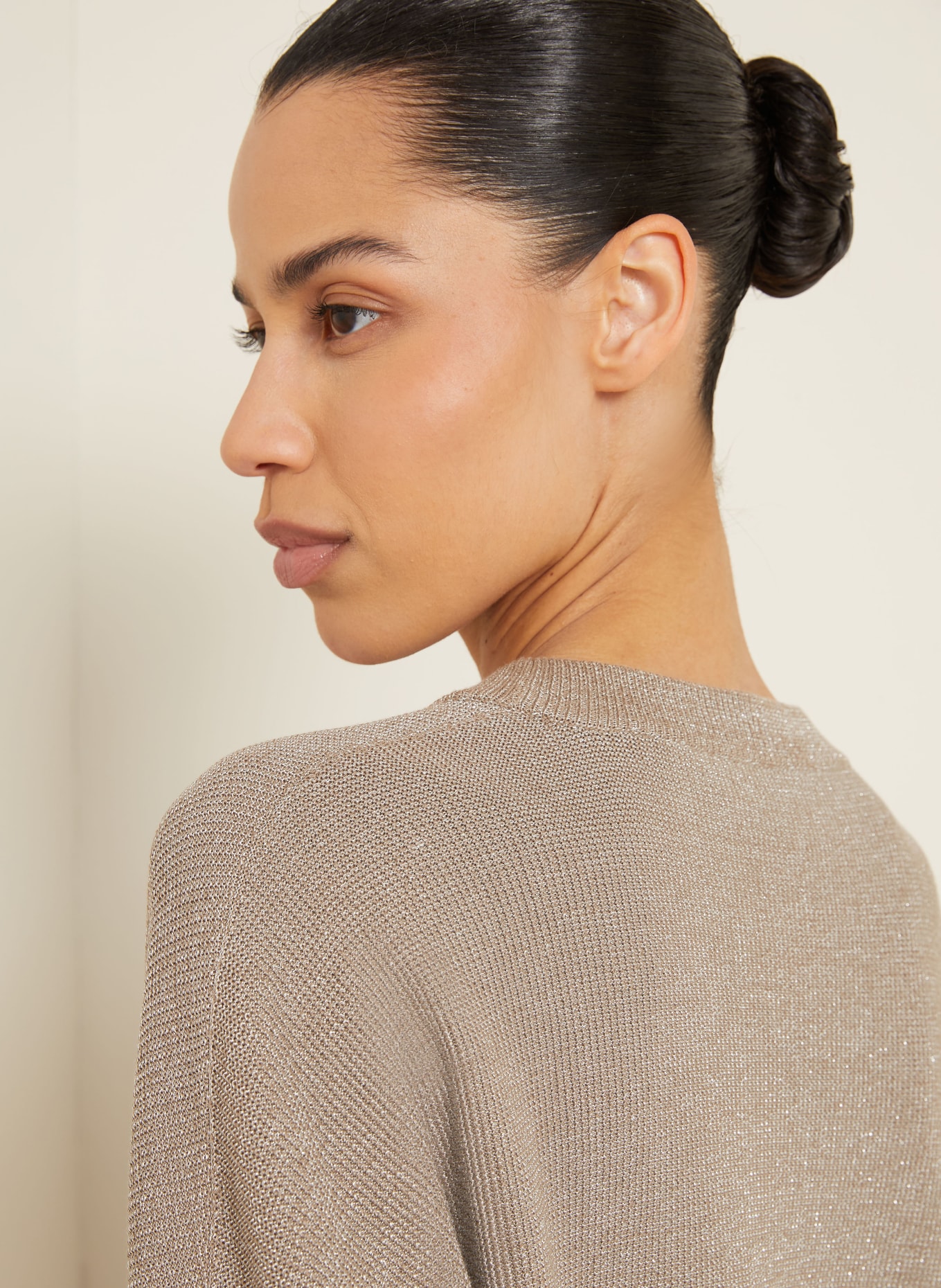 BRUNELLO CUCINELLI Sweater with glitter yarn: GRAY