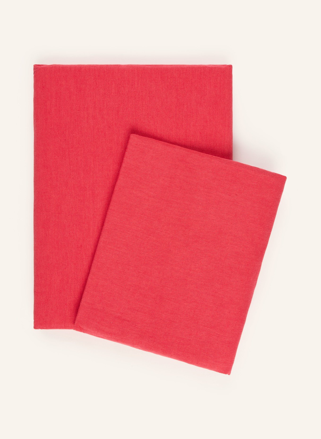 fleuresse Bettwäsche PROVENCE mit Leinen: ROT