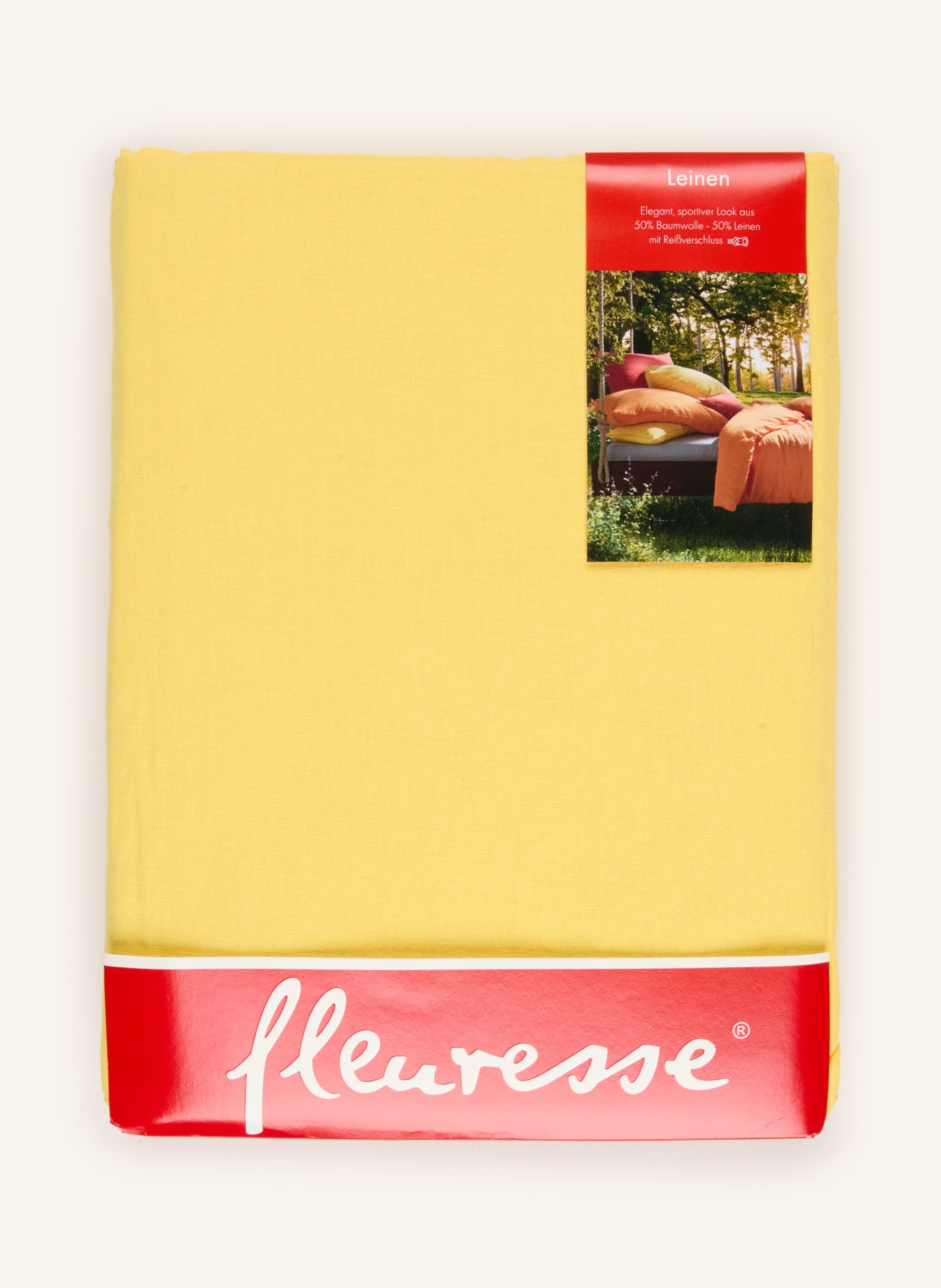 fleuresse Linge de lit PROVENCE en lin: JAUNE