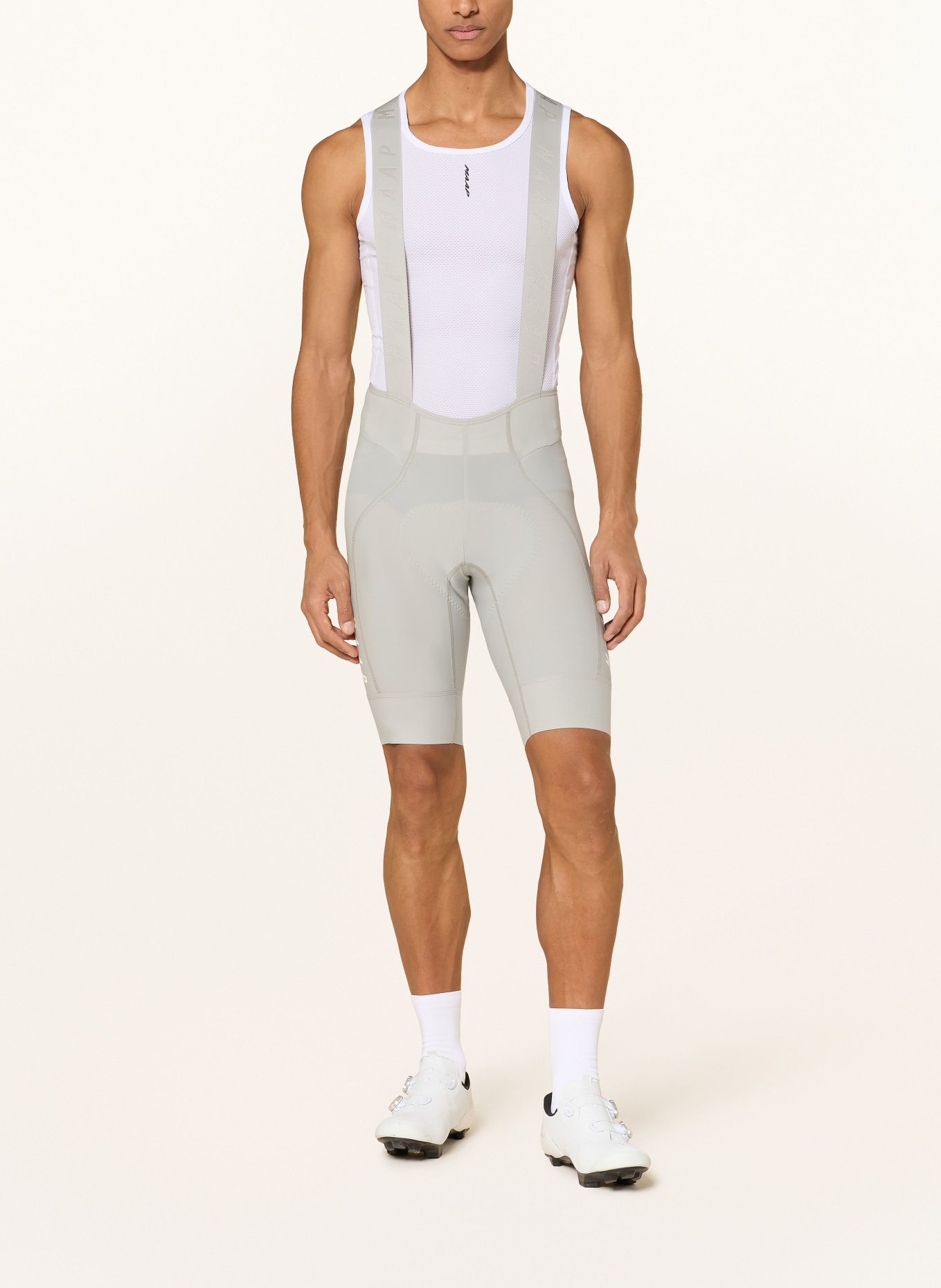 MAAP TEAM BIB EVO Cycling Shorts with Straps and Padded Seat Panel: GRAY