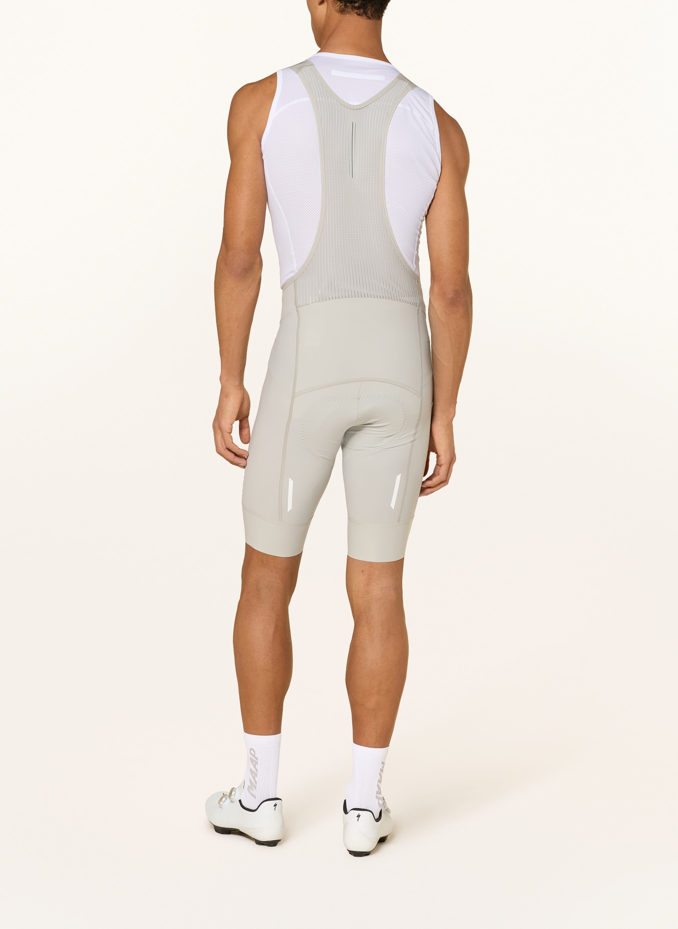 MAAP TEAM BIB EVO Cycling Shorts with Straps and Padded Seat Panel: GRAY