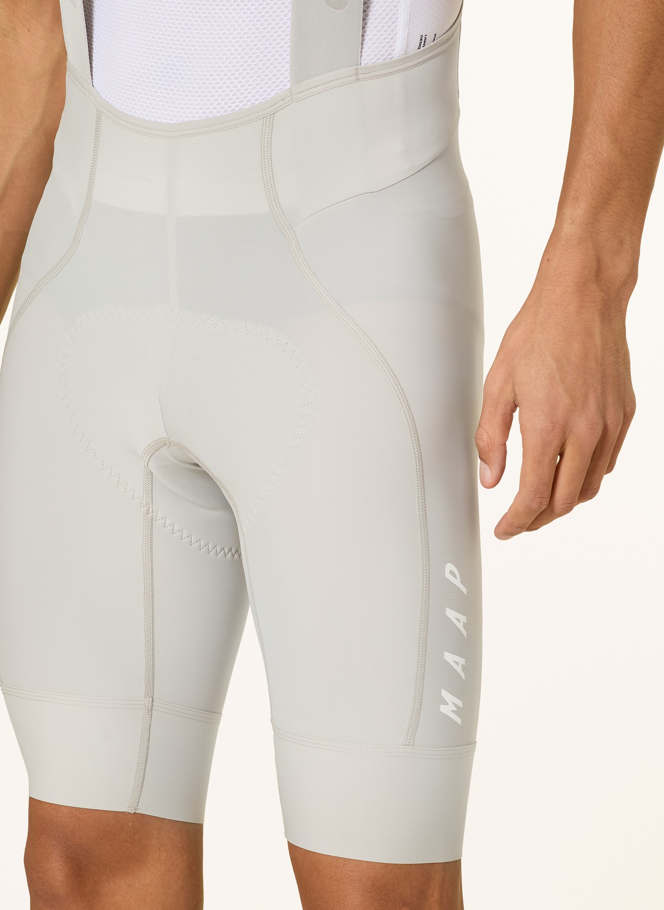 MAAP TEAM BIB EVO Cycling Shorts with Straps and Padded Seat Panel: GRAY