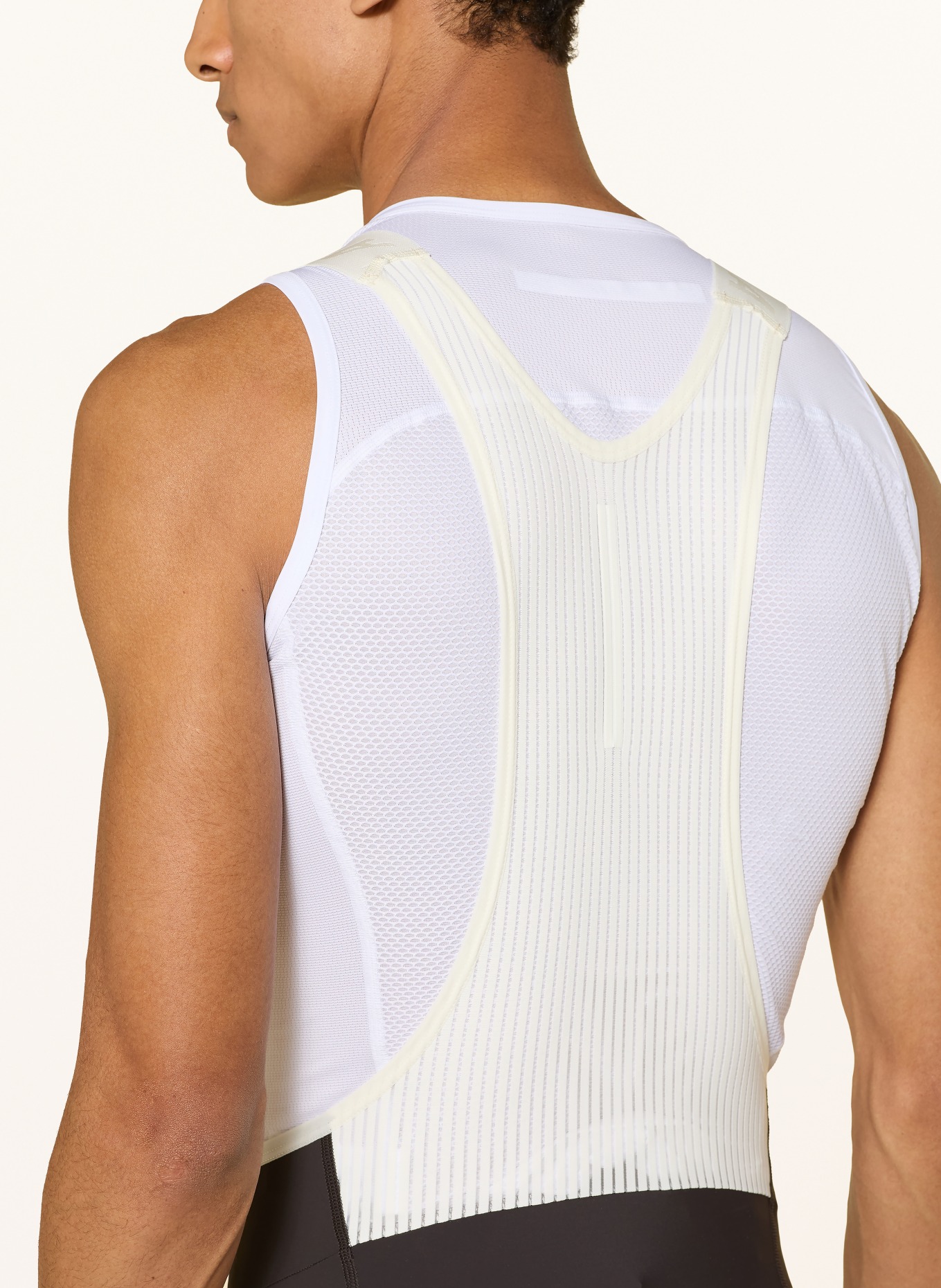 MAAP TEAM BIB EVO CARGO Cycling Shorts with Straps and Padded Seat Panel: DARK BROWN / WHITE / BLACK