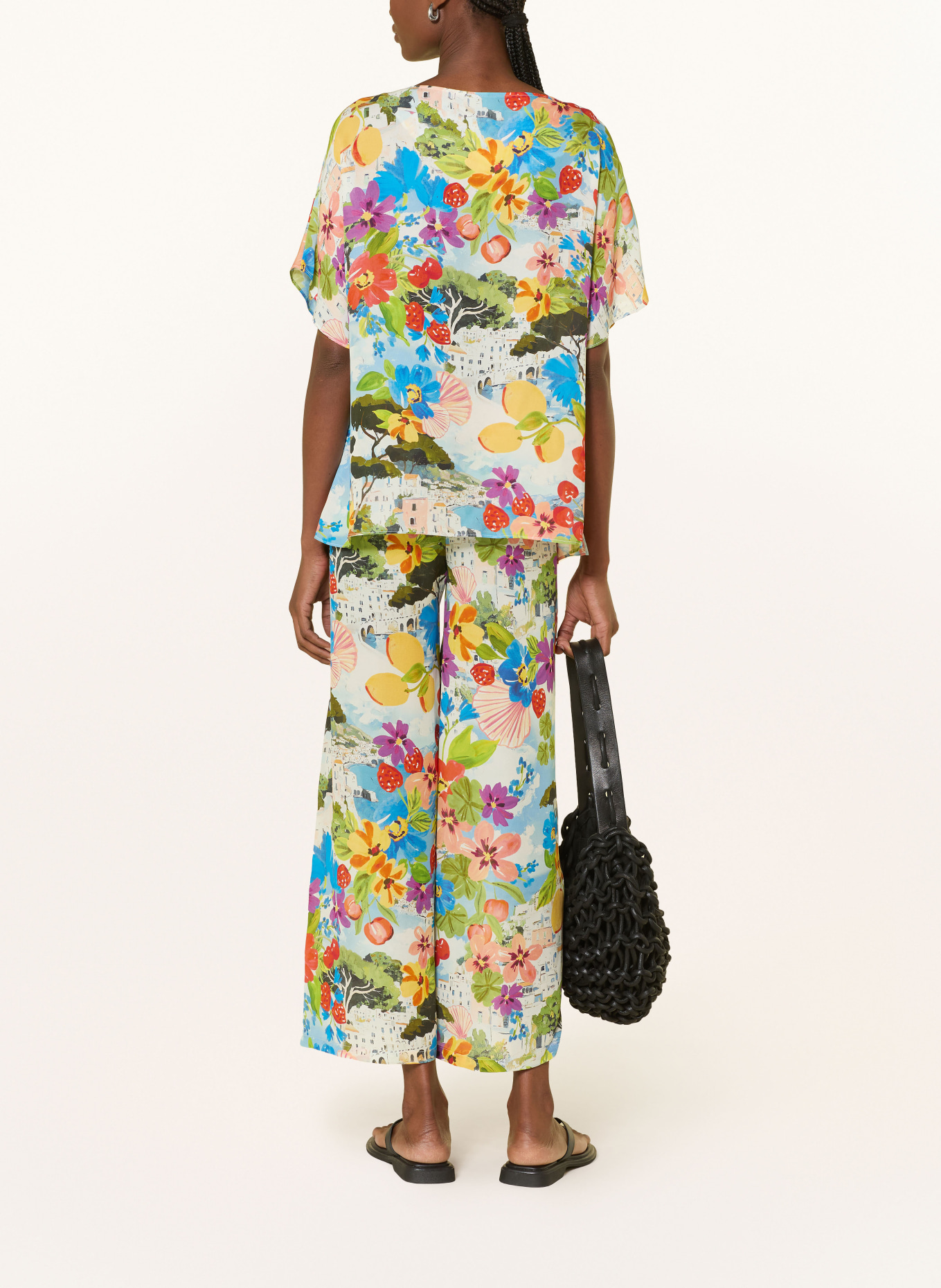 MARYAN MEHLHORN Blusenshirt RIVIERA aus Seide: GRÜN / LILA / BLAU