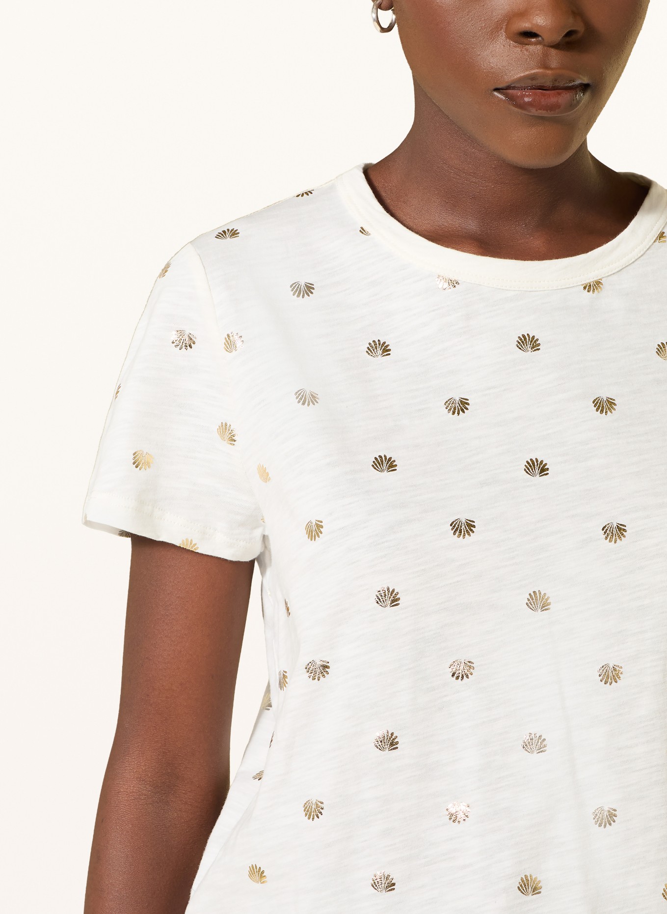 HOBBS Koszulka ADALINE: ECRU / ZŁOTY