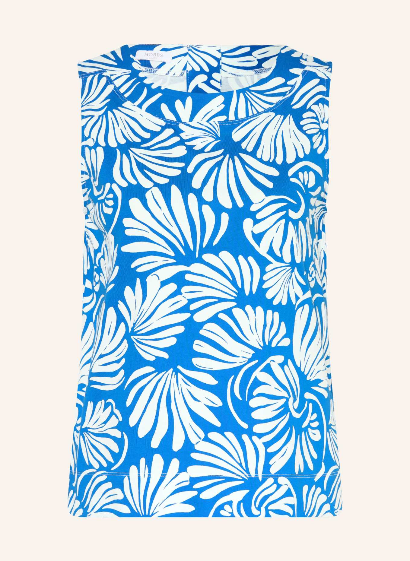 HOBBS Top FERN: BLAUW / WIT