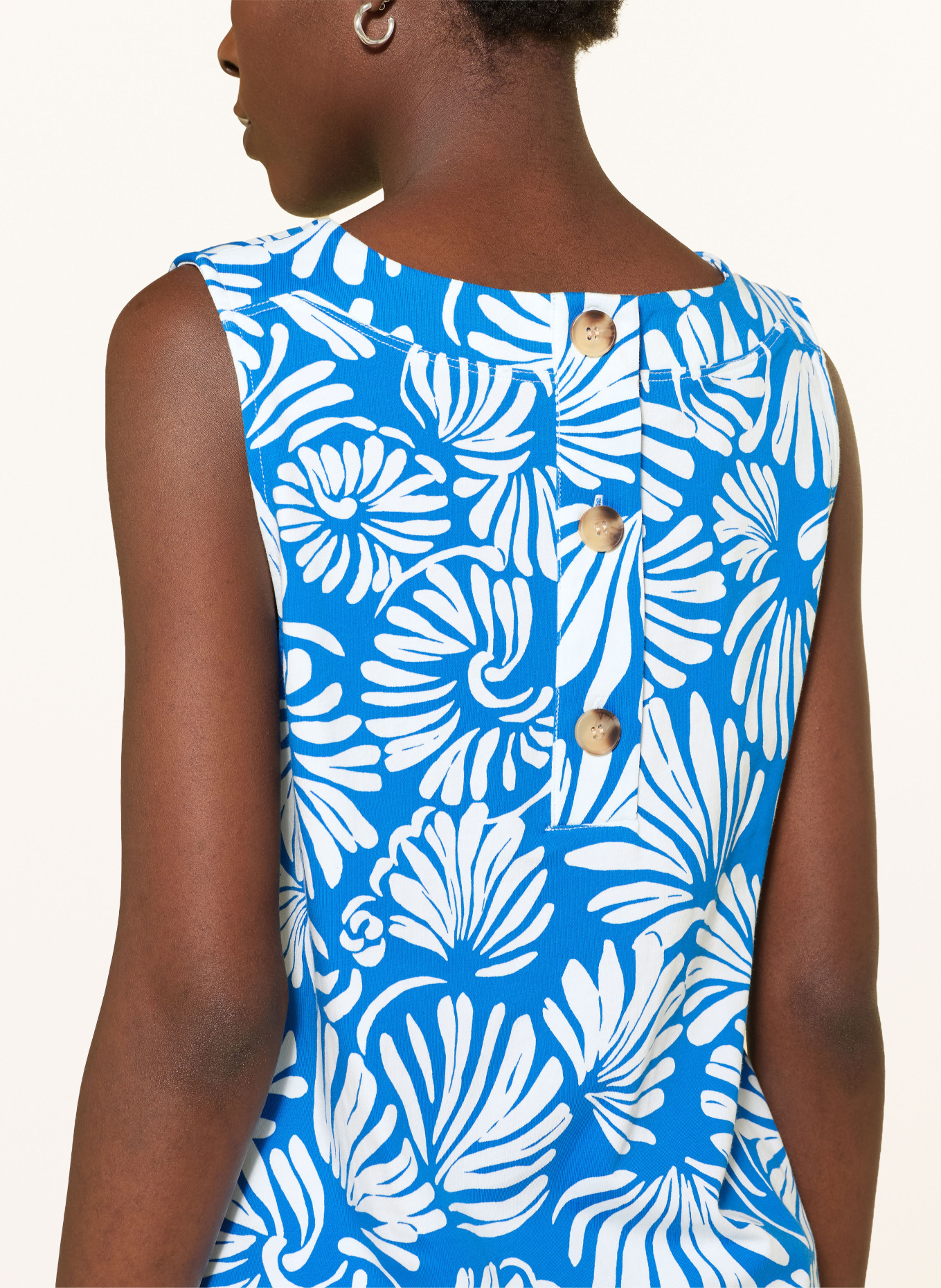HOBBS Top FERN: BLAUW / WIT
