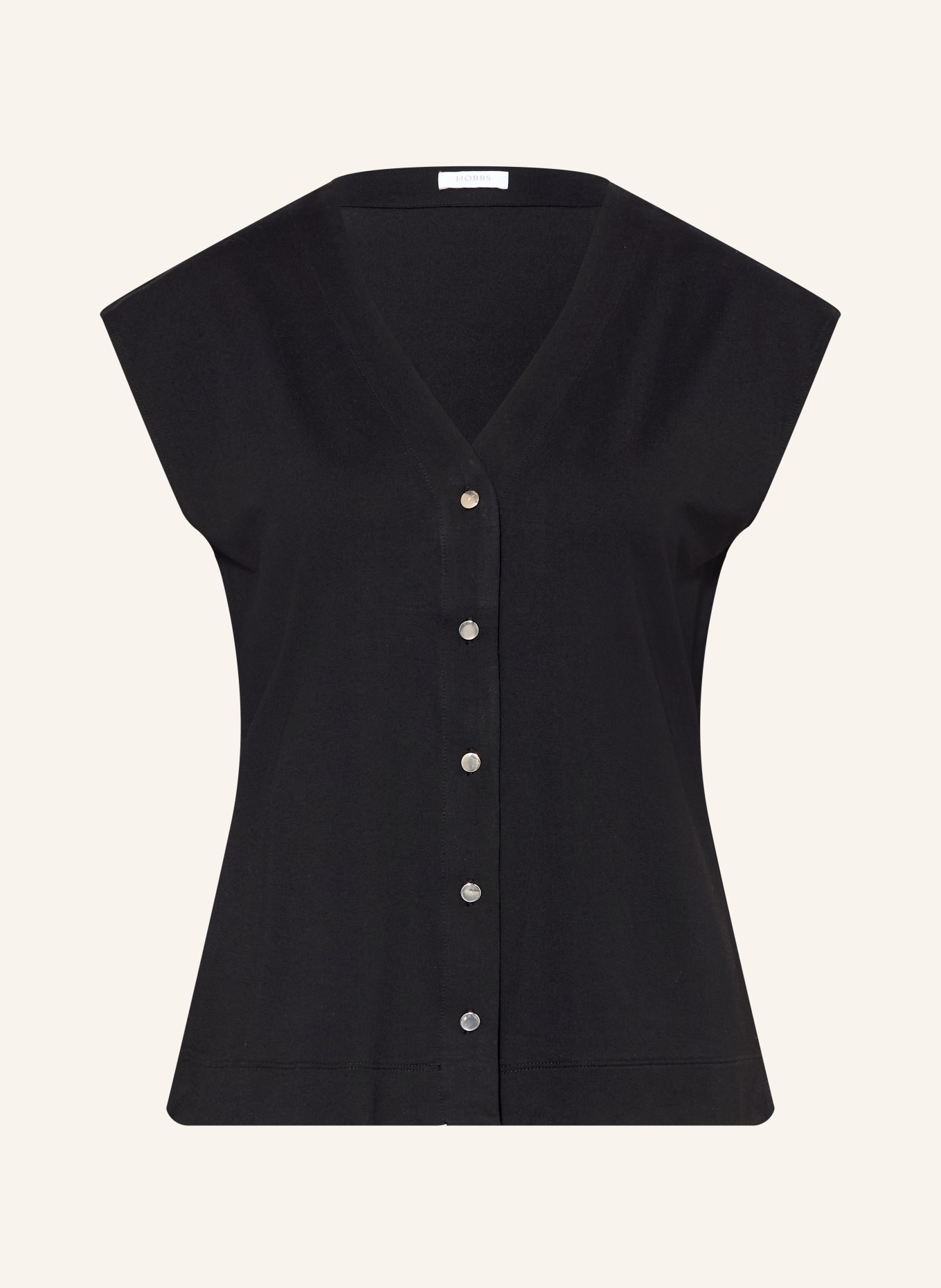 HOBBS Jersey blouse HAYLEY: ZWART