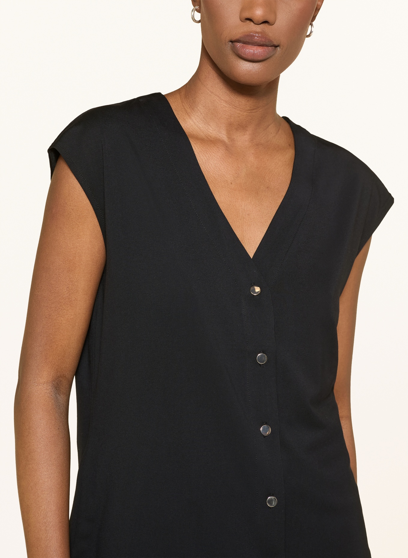 HOBBS Jersey blouse HAYLEY: ZWART