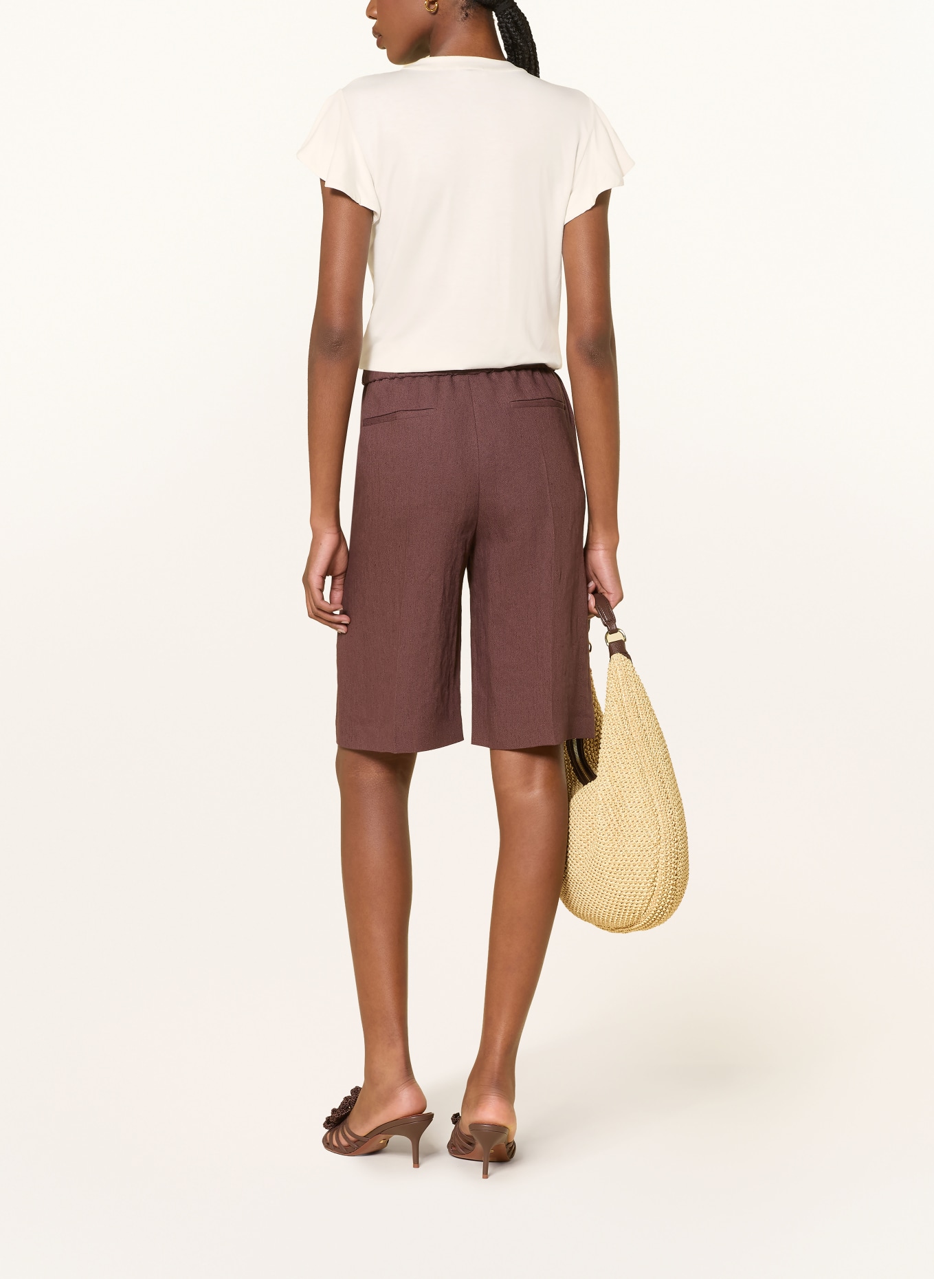 HOBBS Fialová košilová blůza z džerzeje s volánky: REŽNÁ